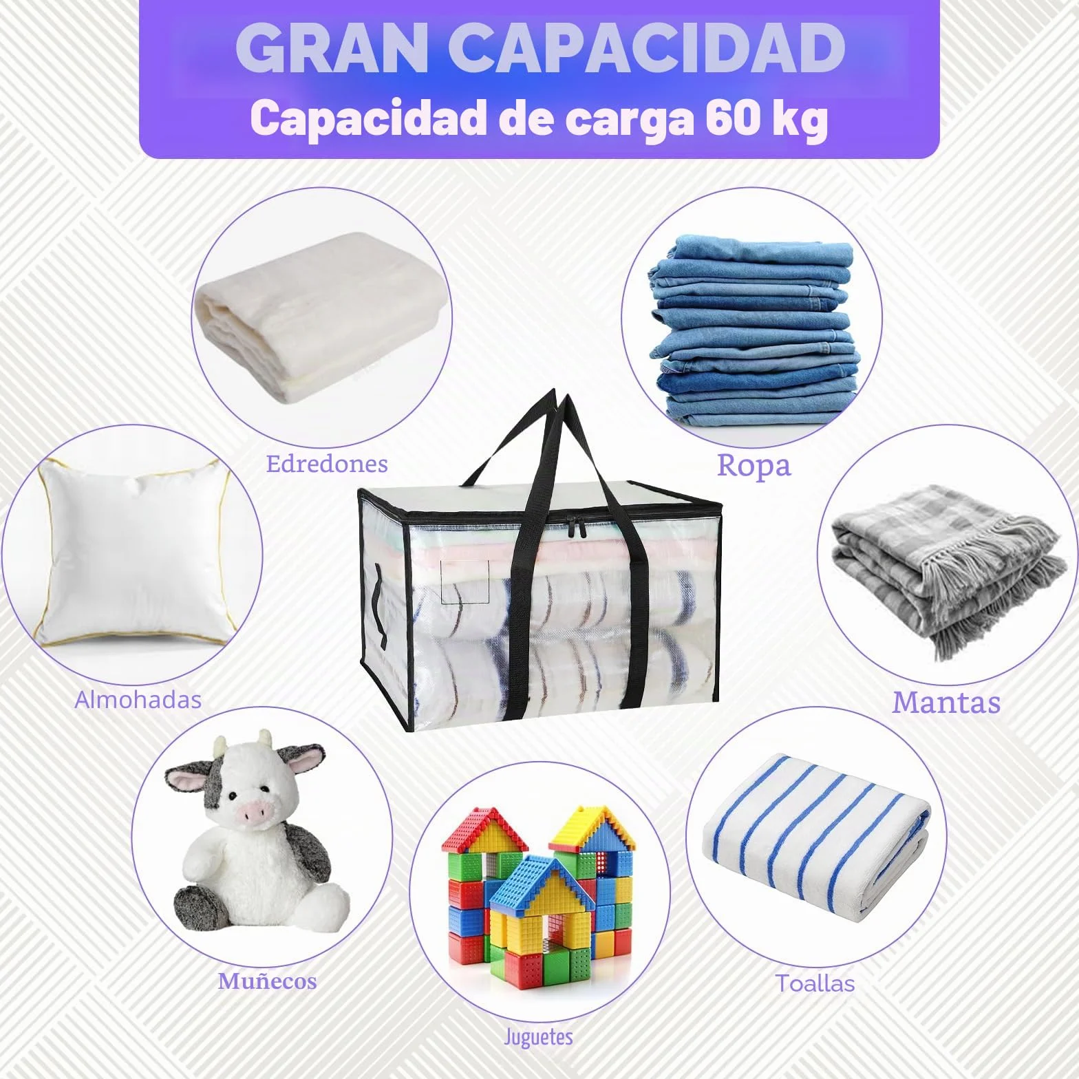 4 Piezas 90L Grande Bolsas Mudanza, Resistentes Bolsas Almacenaje Ropa con Correas Cremalleras y Asas, Alternativa a las Cajas de Mudanza, Impermeable Storage Bags para Guardar Ropa y Embalar