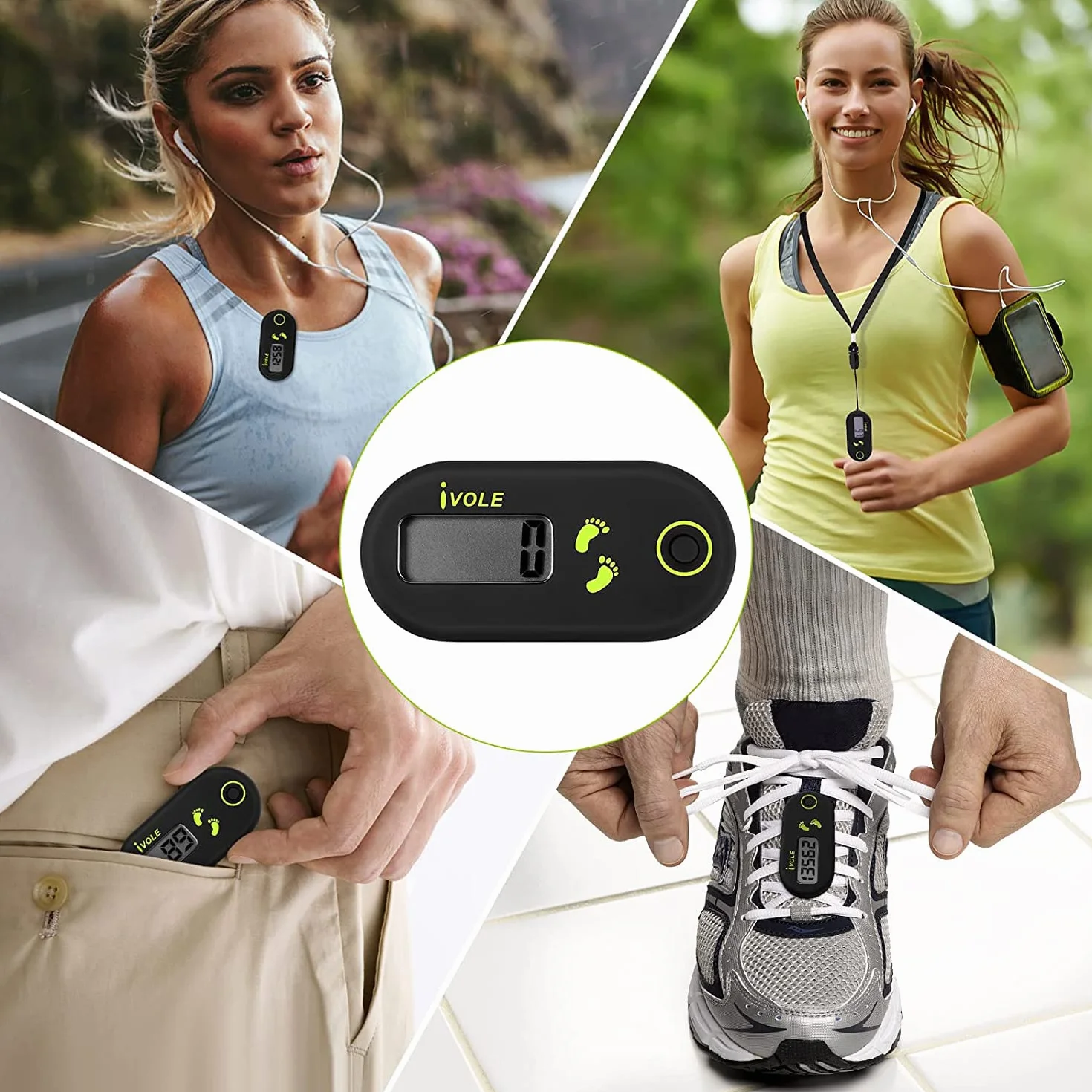 Podómetro Electrónico 3D Mini para Caminar, Contador de Pasos para Fitness, Niños, Hombres, Mujeres, Ancianos