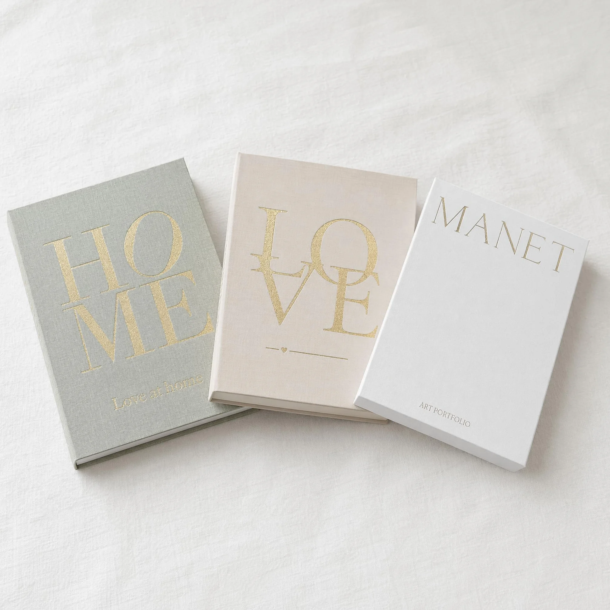 Juego de 3 libros decorativos - Libro falso en fundas de lino con cierre magnético - Caja de almacenamiento oculta - Accesorios estéticos y elegantes - Cajas modernas con forma de libro para simpatía