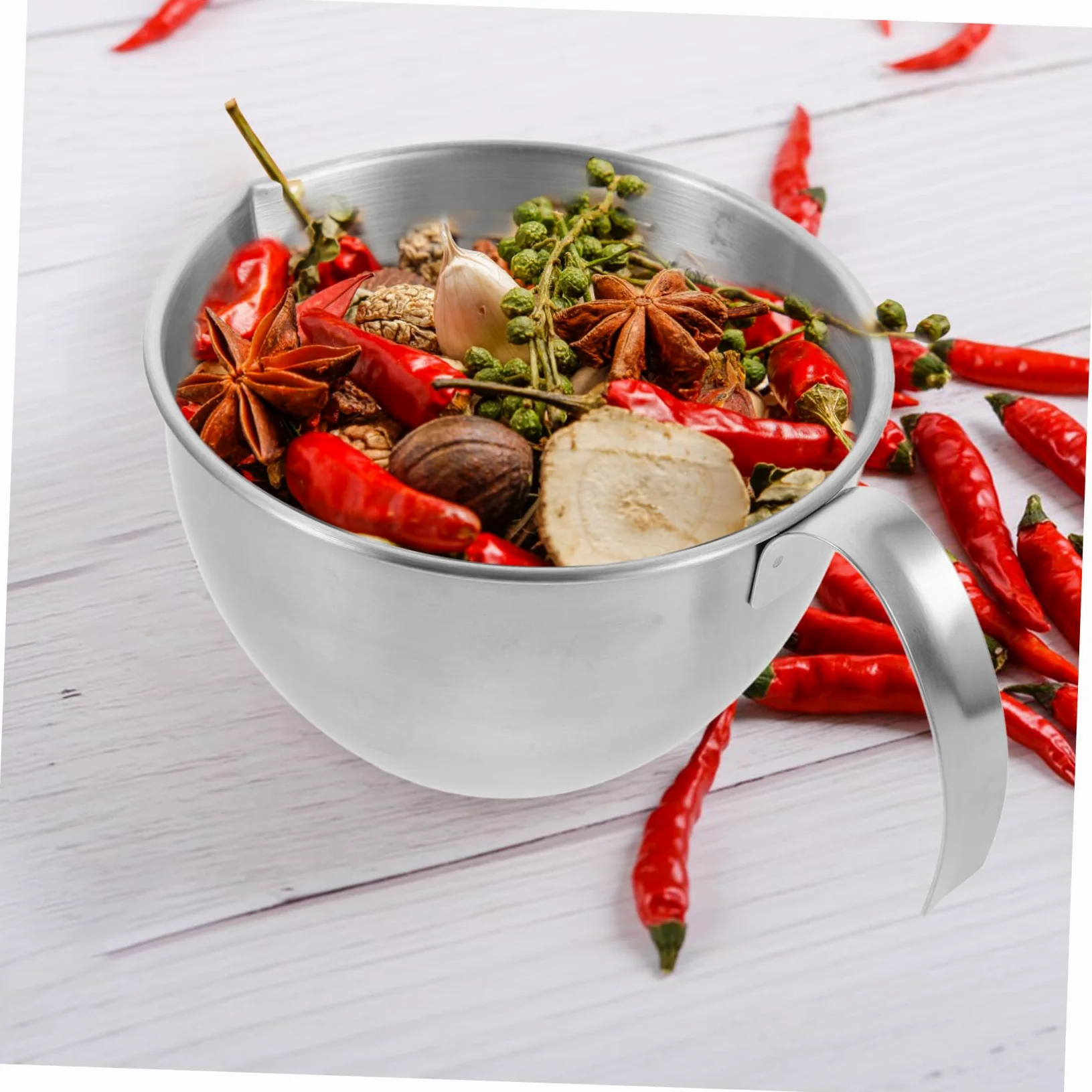 Cabilock 5 Piezas Cuenco de acero inoxidable tazón tazones de preparación cuencos nido verter el tazón de fuente para mezclar alimentos tazones de cocina para mezclar Silver