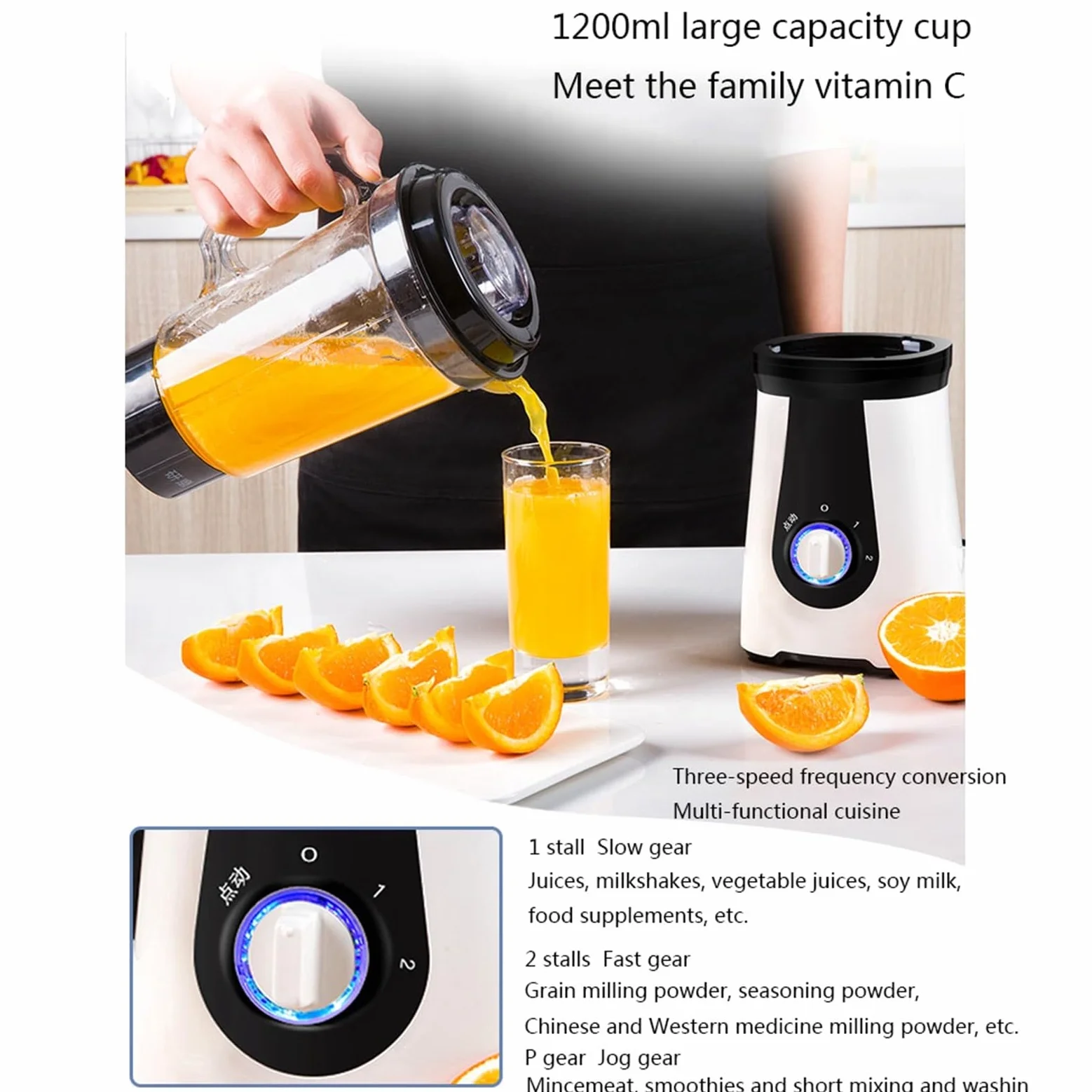 Mezclador Blender Smoothie Batidora Smoothie Con Cuchillas De Acero Inoxidable 3 Velocidades Power Grinde Picadora Trituradora De Hielo Contenedor Tritan Mezclador De Alto Rendimiento 32,000 Rpm 220W