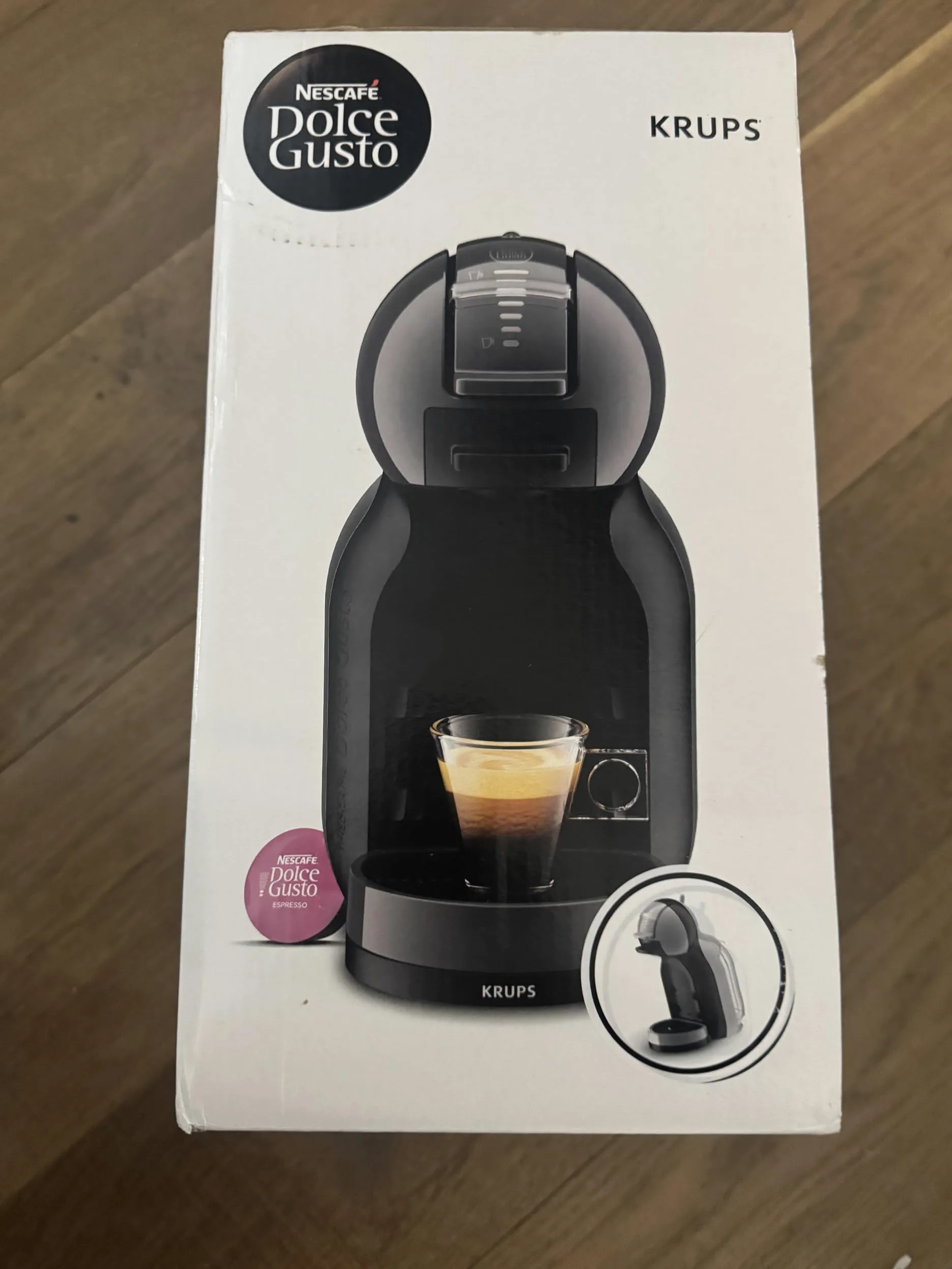 KRUPS Nescafé Dolce Gusto YY3888FD Mini Me Machine a café expresso, Pression 15 bars, Curseur de dosage, Cafetiere dosettes, Gris