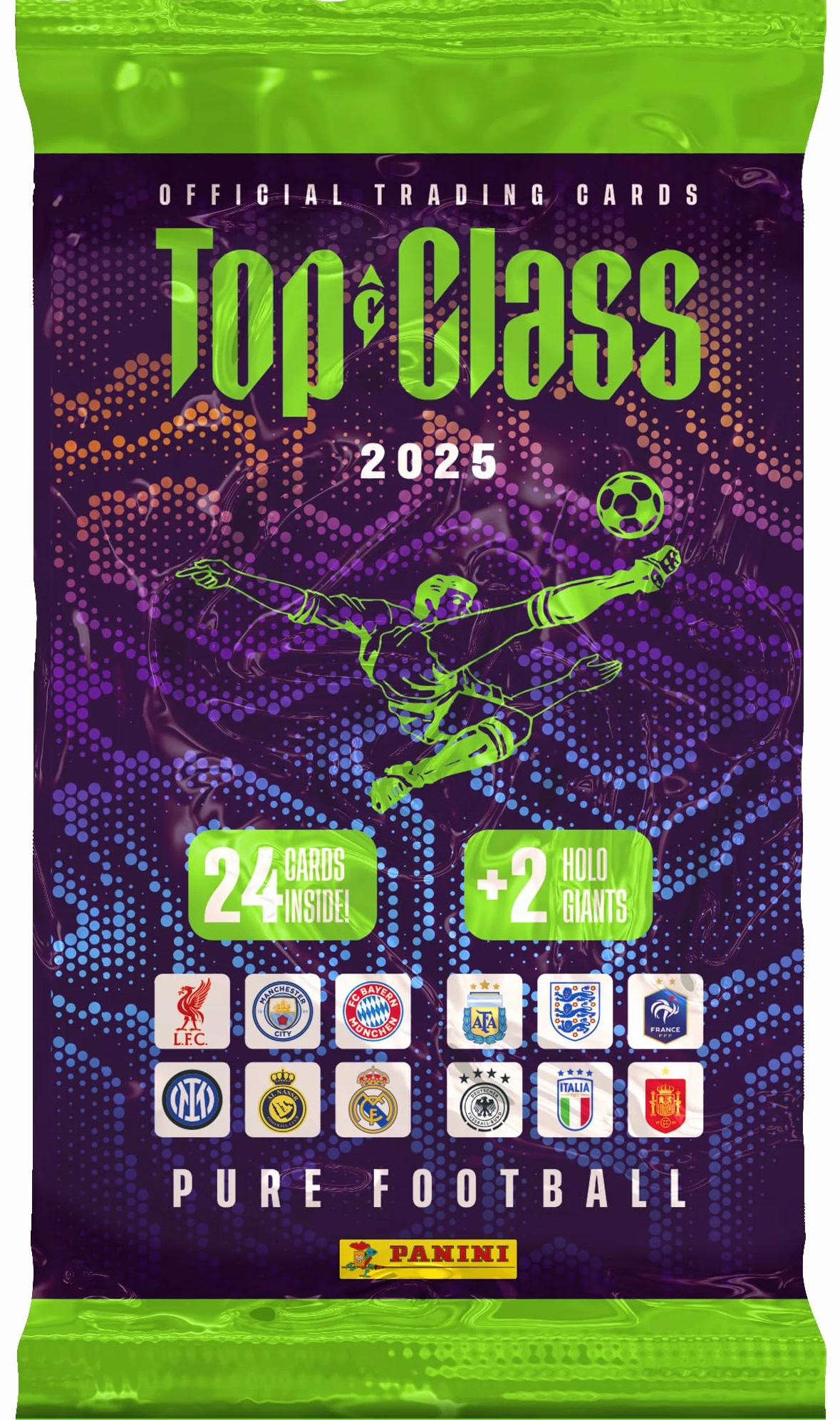 PANINI FIFA Top Class 2025 Trading Cards Fat Pack 24 Cartas 2 Holo Giants