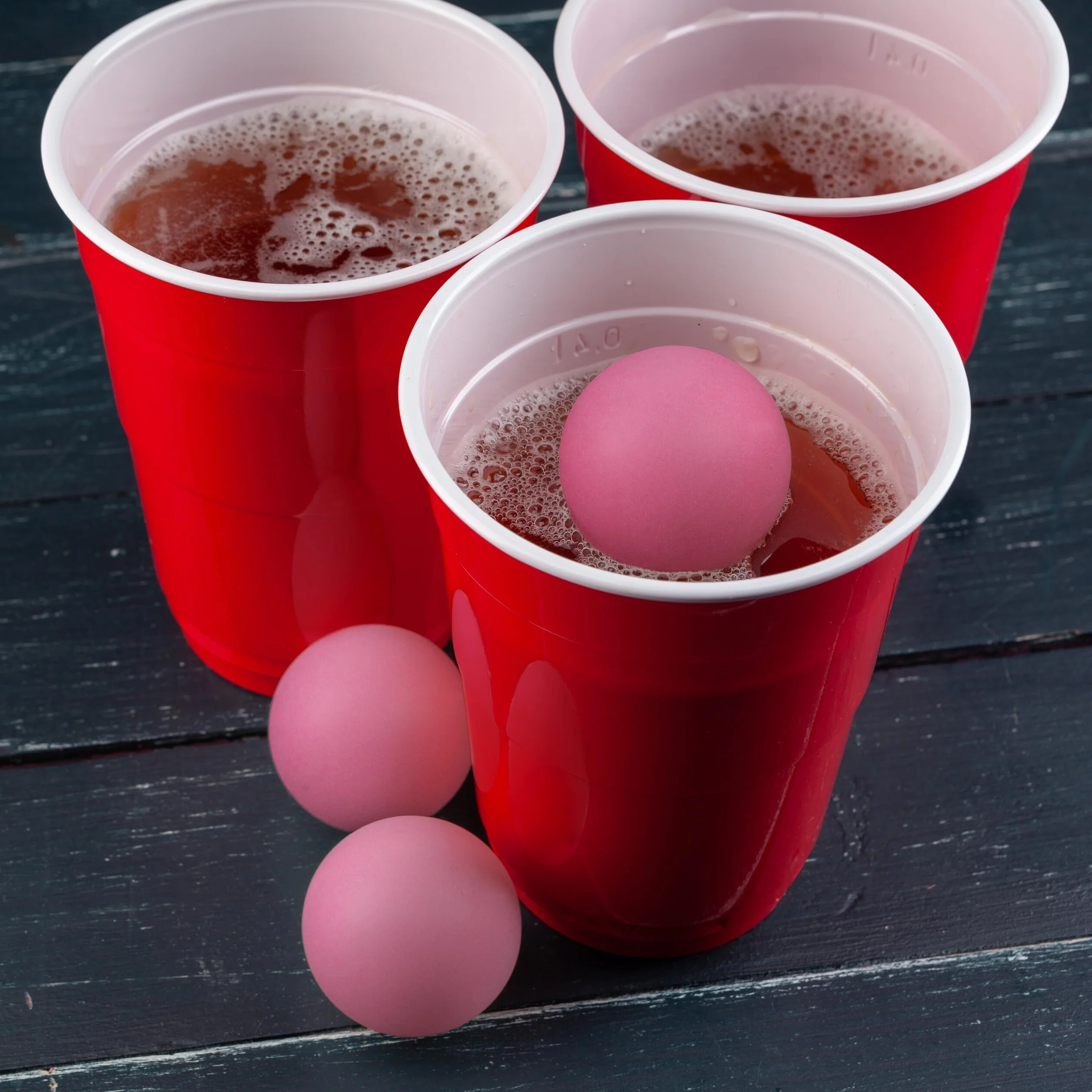 Relaxdays Pelotas Ping Pong 100 Unidades Bolas de Plástico Tenis de Mesa 40 mm Rosa