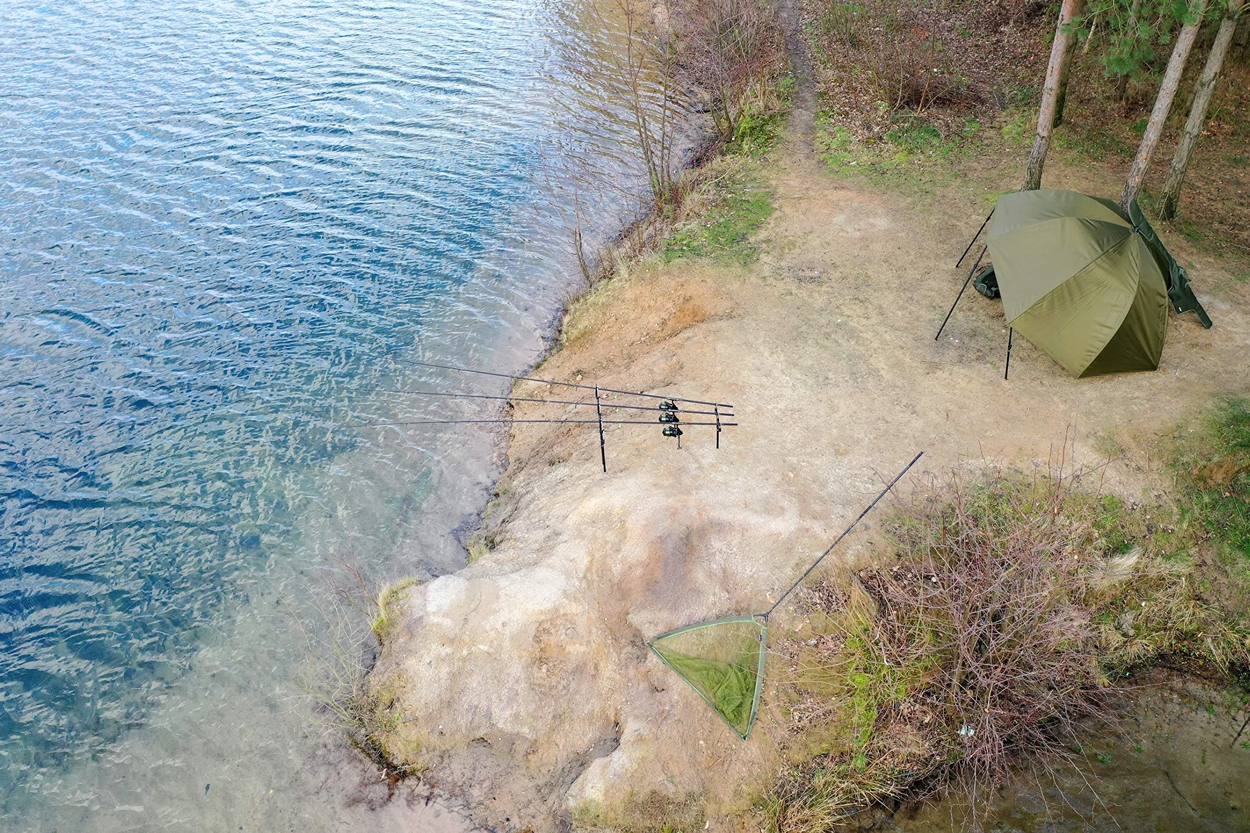 Radical Caña de Pescar para Carpas 3,9 m Negro