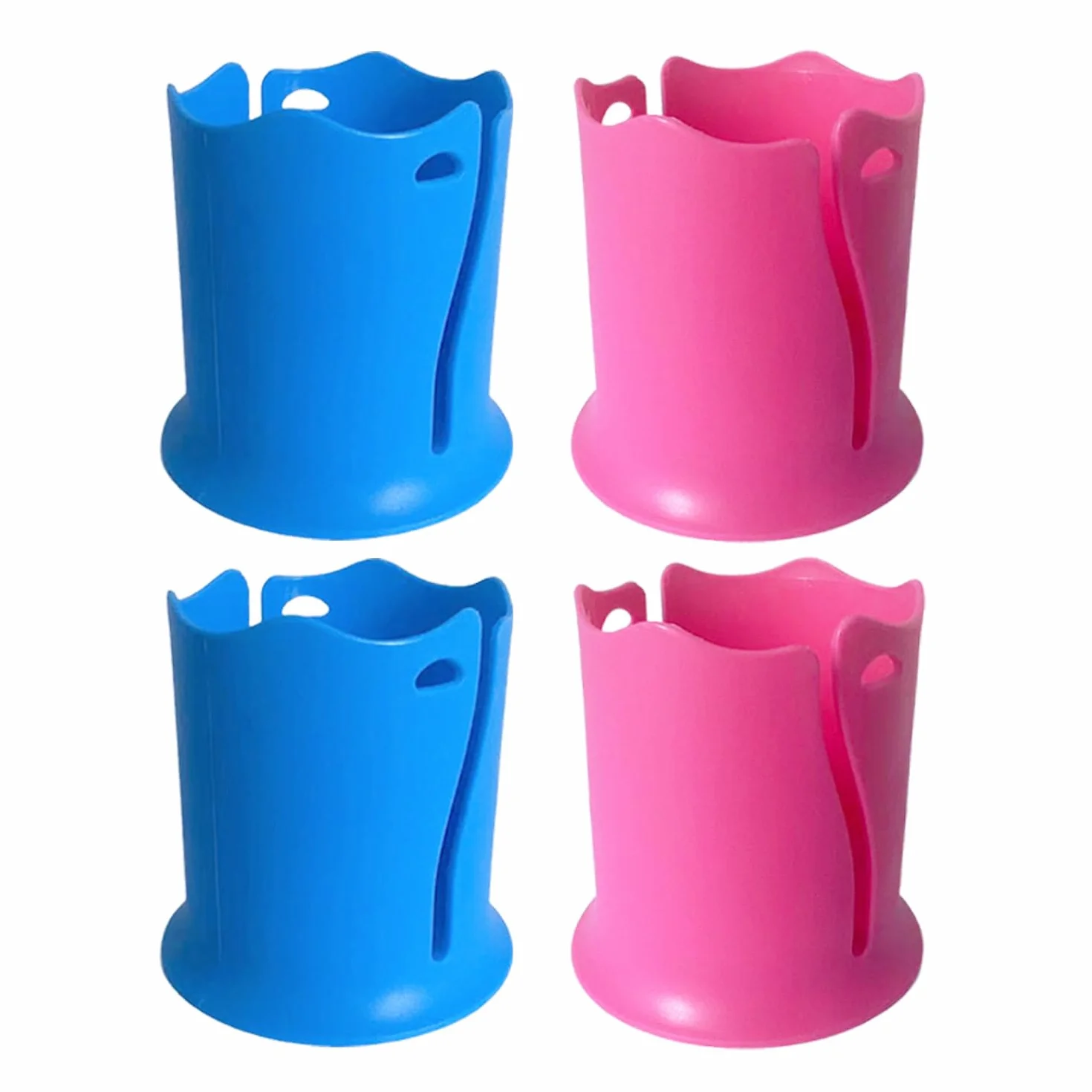 Soporte para Bebidas de Silicona para Tabla de Surf Paddle Surf, 4 Piezas (Azul, Rosa Roja)