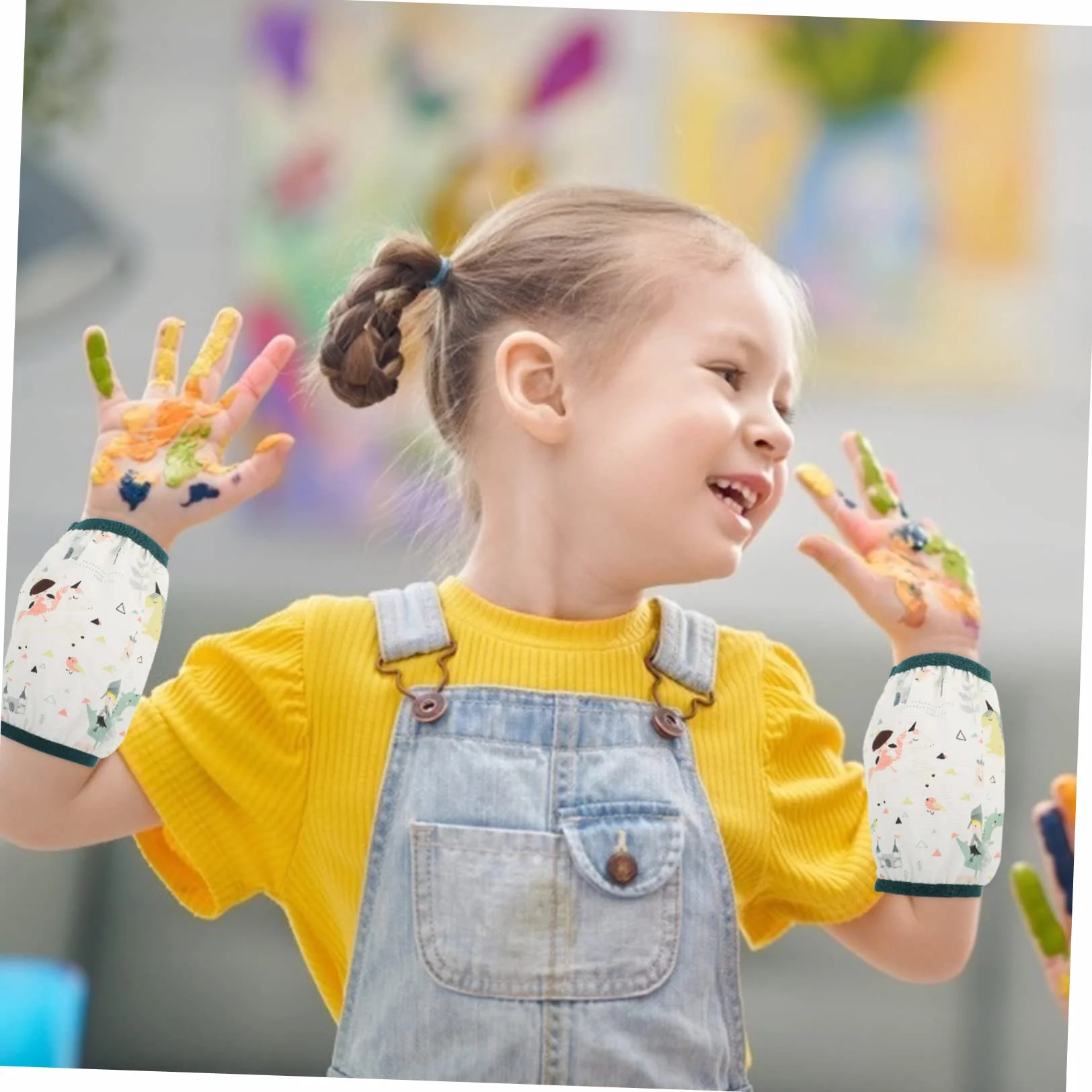 Manga de brazo para niños, protección de destete de algodón