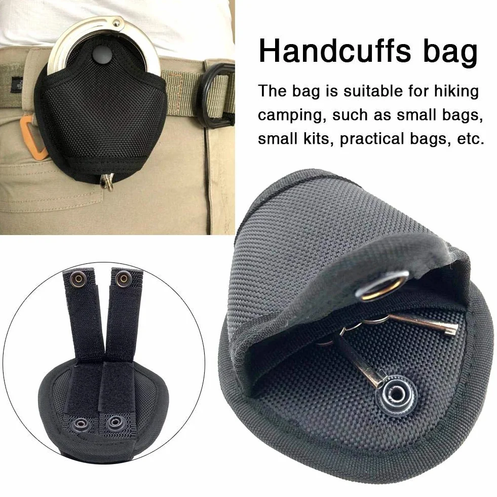 Nylon Funda para Esposas con Cinturón Tapa Abierta Bolsa para Cadena y Bisagras