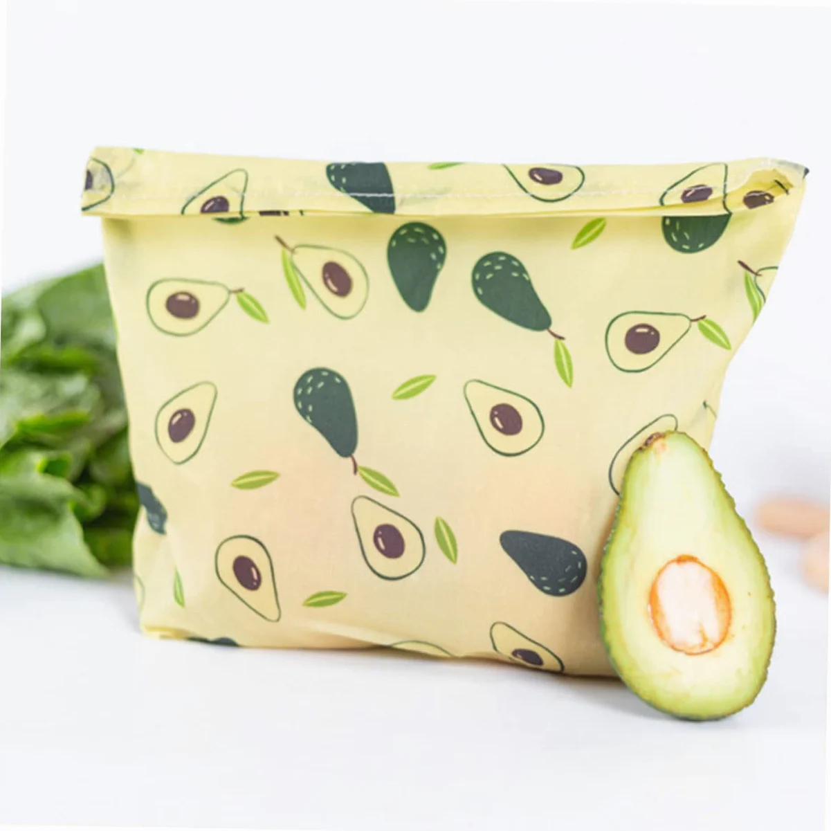 3piezas Bolsas De Almacenamiento De Alimentos De Cera De Abeja Reutilizables Envolturas De Algodón Biodegradables para Frutas Verduras y Snacks Certificadas por