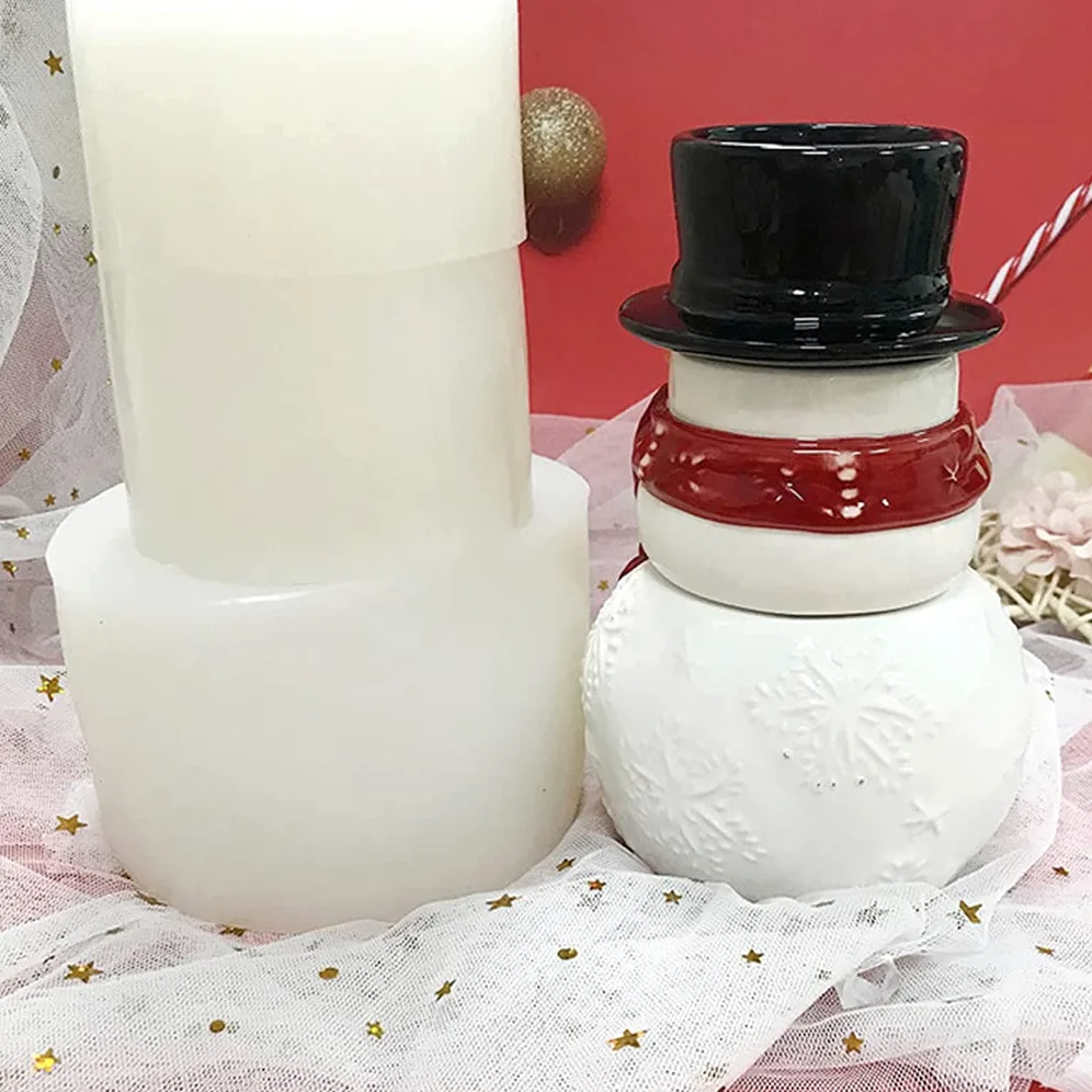 Molde de silicona con temática de muñeco de nieve para decoración de pasteles