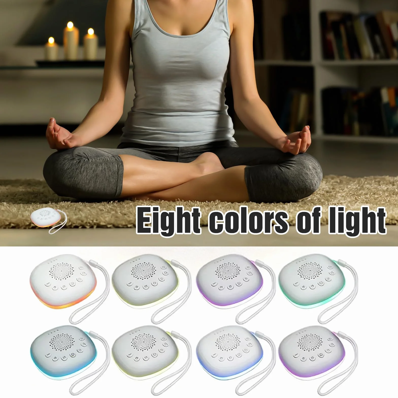 White Noise Machine Baby con luz nocturna regulable, temporizador, función de memoria, carga USB, ruido blanco para bebés y adultos