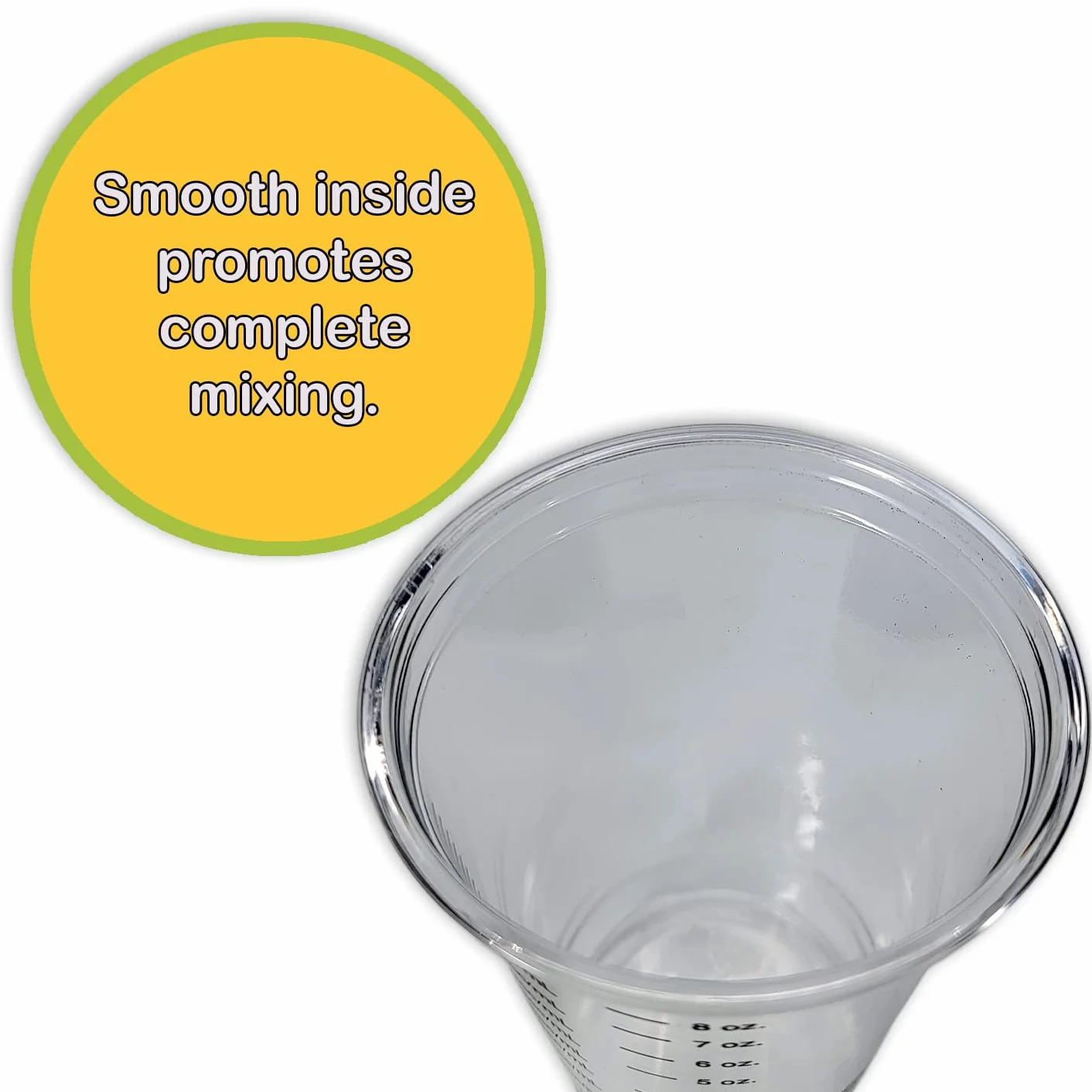 20 vasos desechables de plástico transparente graduado de 8 onzas para mezclar pintura, manchas, resina epoxi