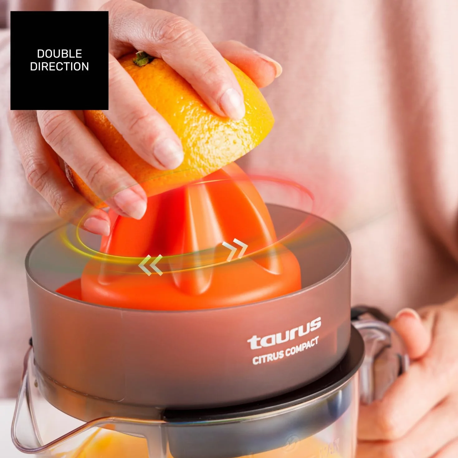 Taurus - Citrus Compact Exprimidor Eléctrico, 800 ml, Doble Giro, BPA Free