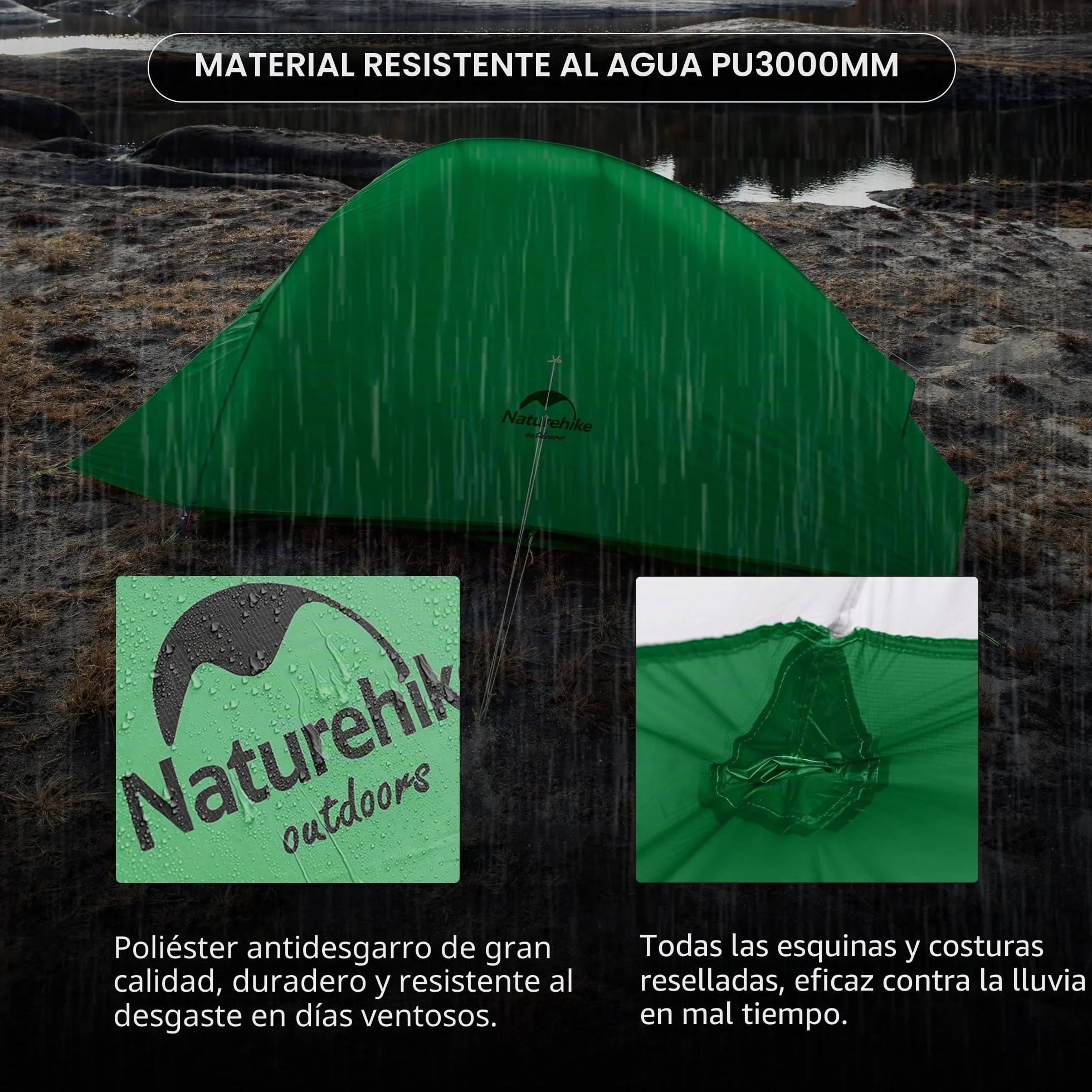 Naturehike Cloud-up Ultraligero 1 Persona Tienda de campaña Impermeable Doble Capa