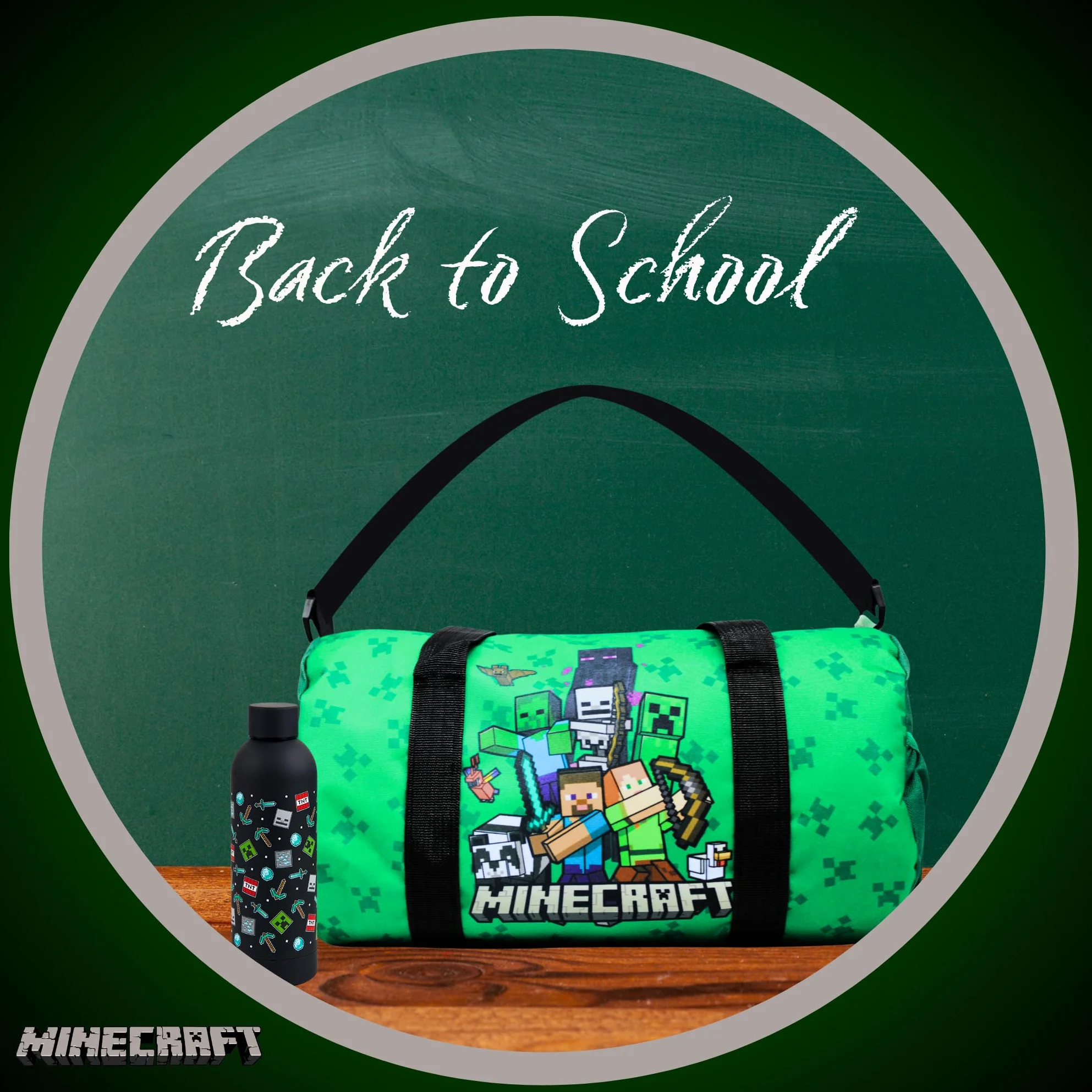 Minecraft Bolsa Deporte, Bolso Gimnasio Niños, Bolsa Equipaje Infantil, Regalo