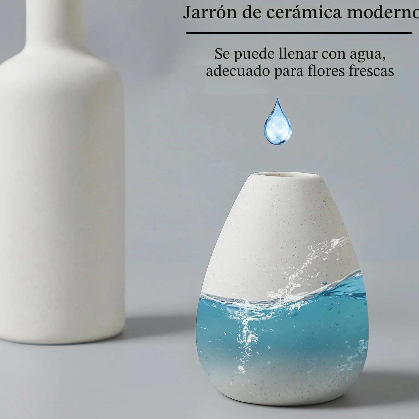EMABT Jarrón de cerámica Blanco Set 4 pequeños para Flores, únicos para Piezas centrales, Modernos Decorativos para decoración del hogar Entrada de Mesa (Blanco)