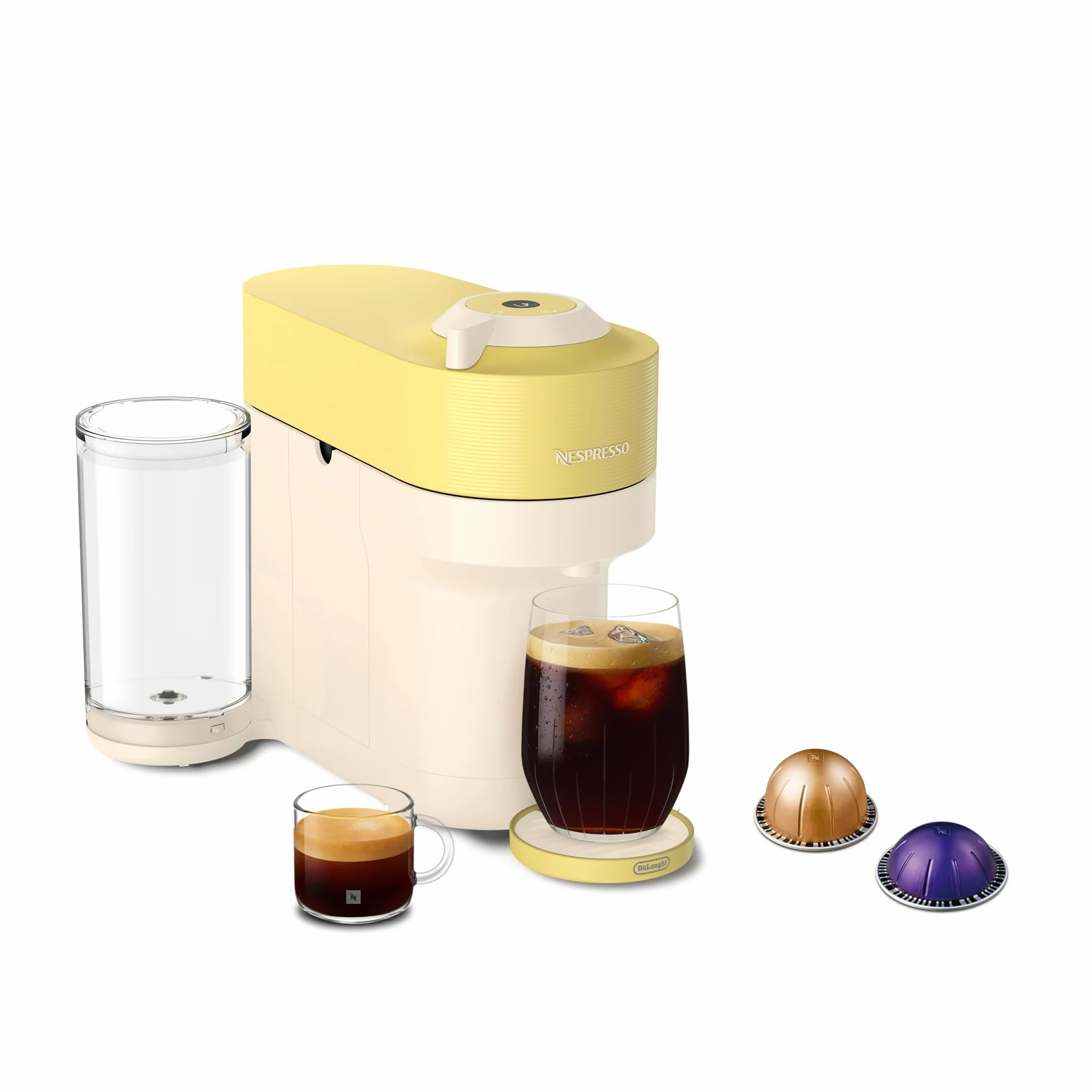 Nespresso Vertuo Pop+ Summer Edición Limitada por De'Longhi, Amarillo Pastel