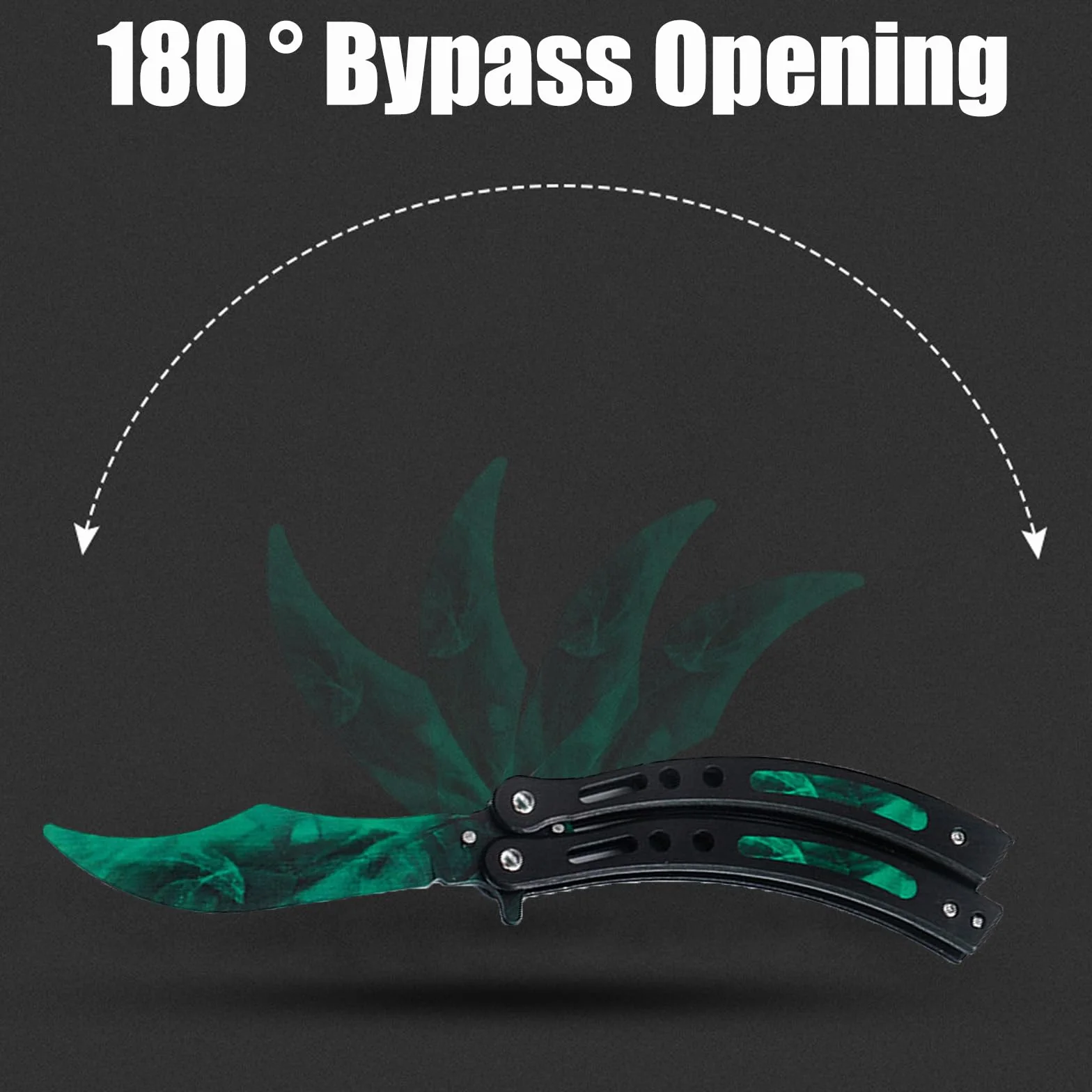 Butterfly Trainer Plegable de Acero Inoxidable Verde para Entrenamiento de Mano
