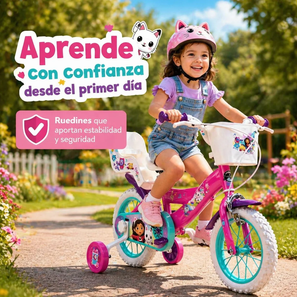 TOIMSA Gabby's Dollhouse Kinderfahrrad Rosa Small