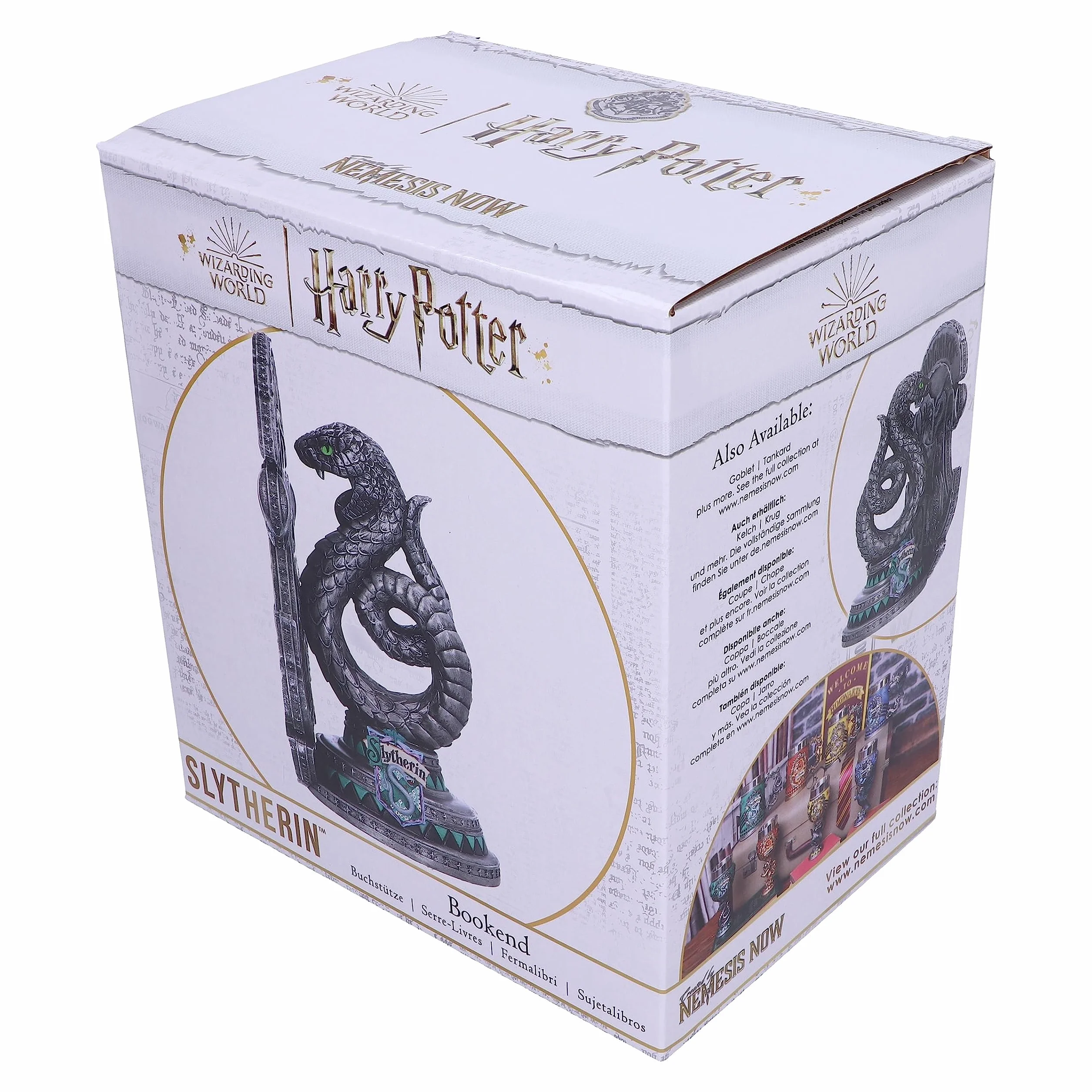 Nemesis Now Sujetalibros con Licencia Oficial de Harry Potter Slytherin, 20 cm, Plateado, B5958V2