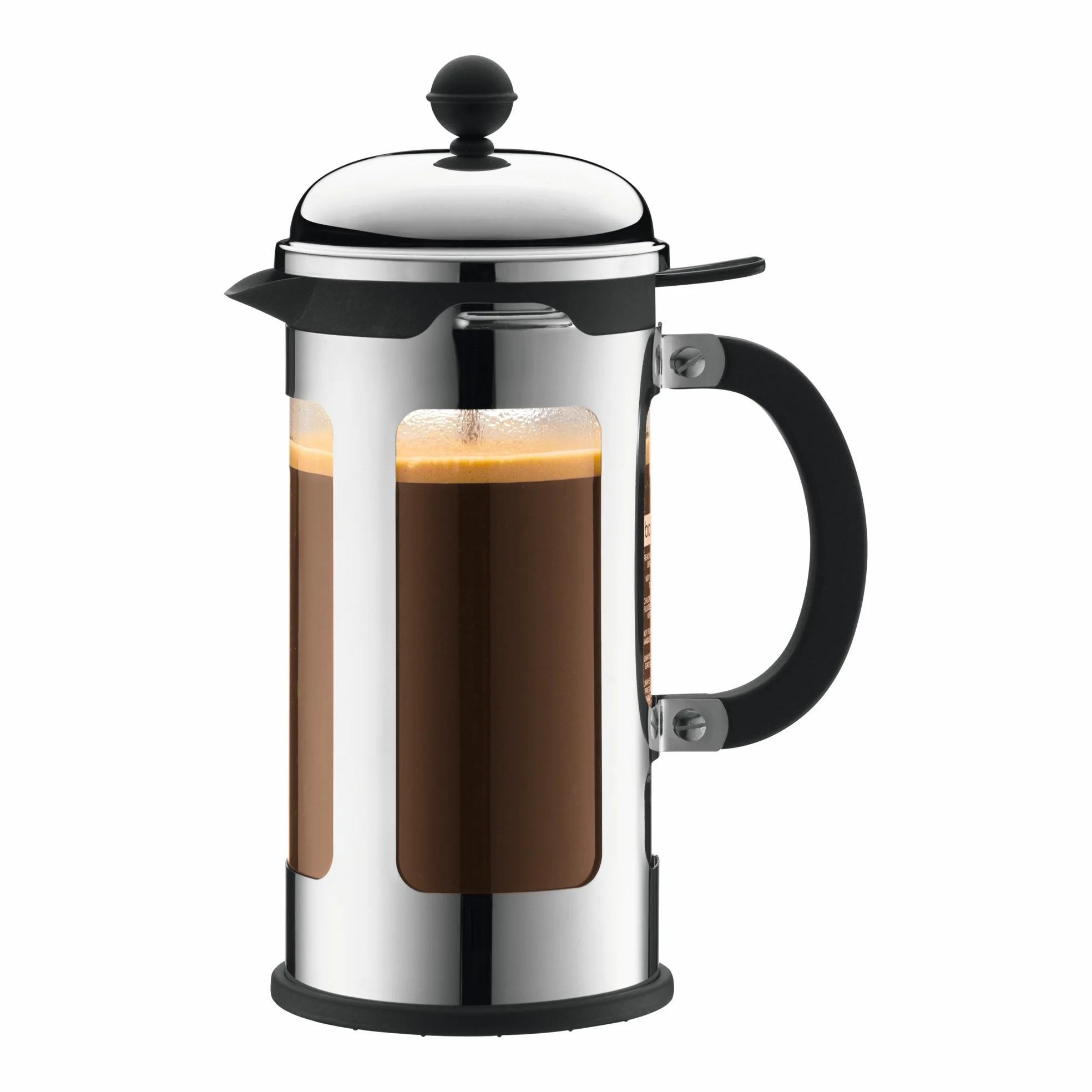 Bodum Chambord - Cafetera 8 tazas, 1 l, acero inoxidable brillante