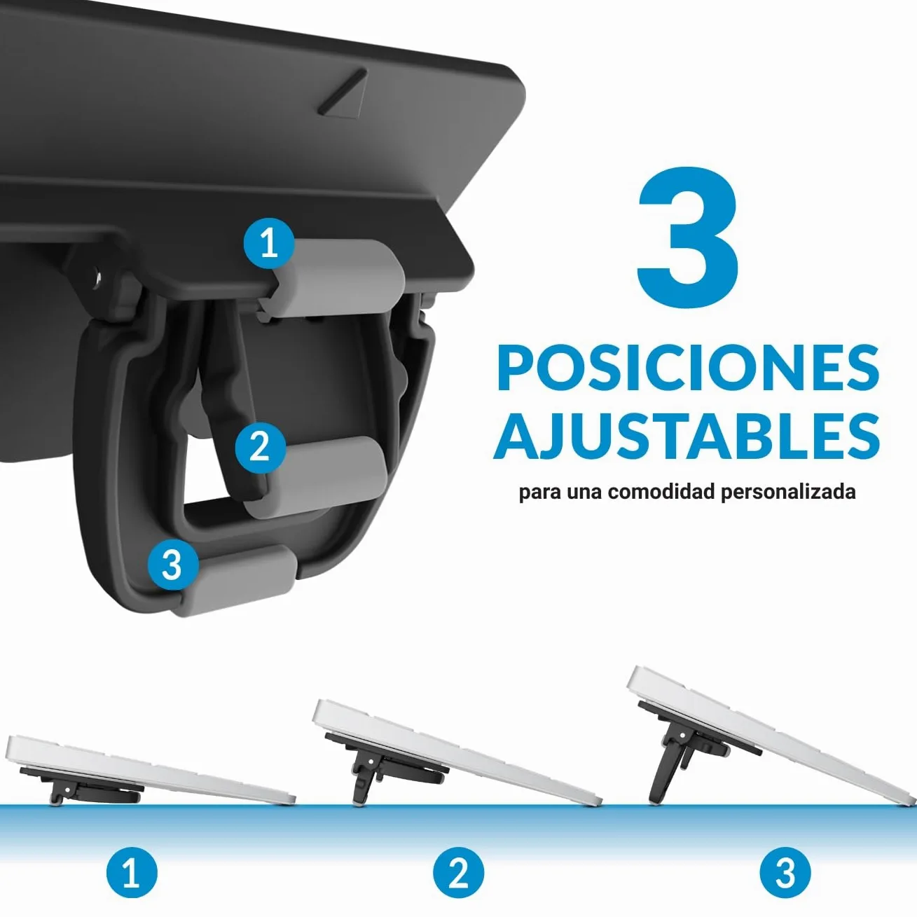 ESC Flip Soporte para Teclado de computadora, 3 Alturas Ajustables (Teclado no Incluido)