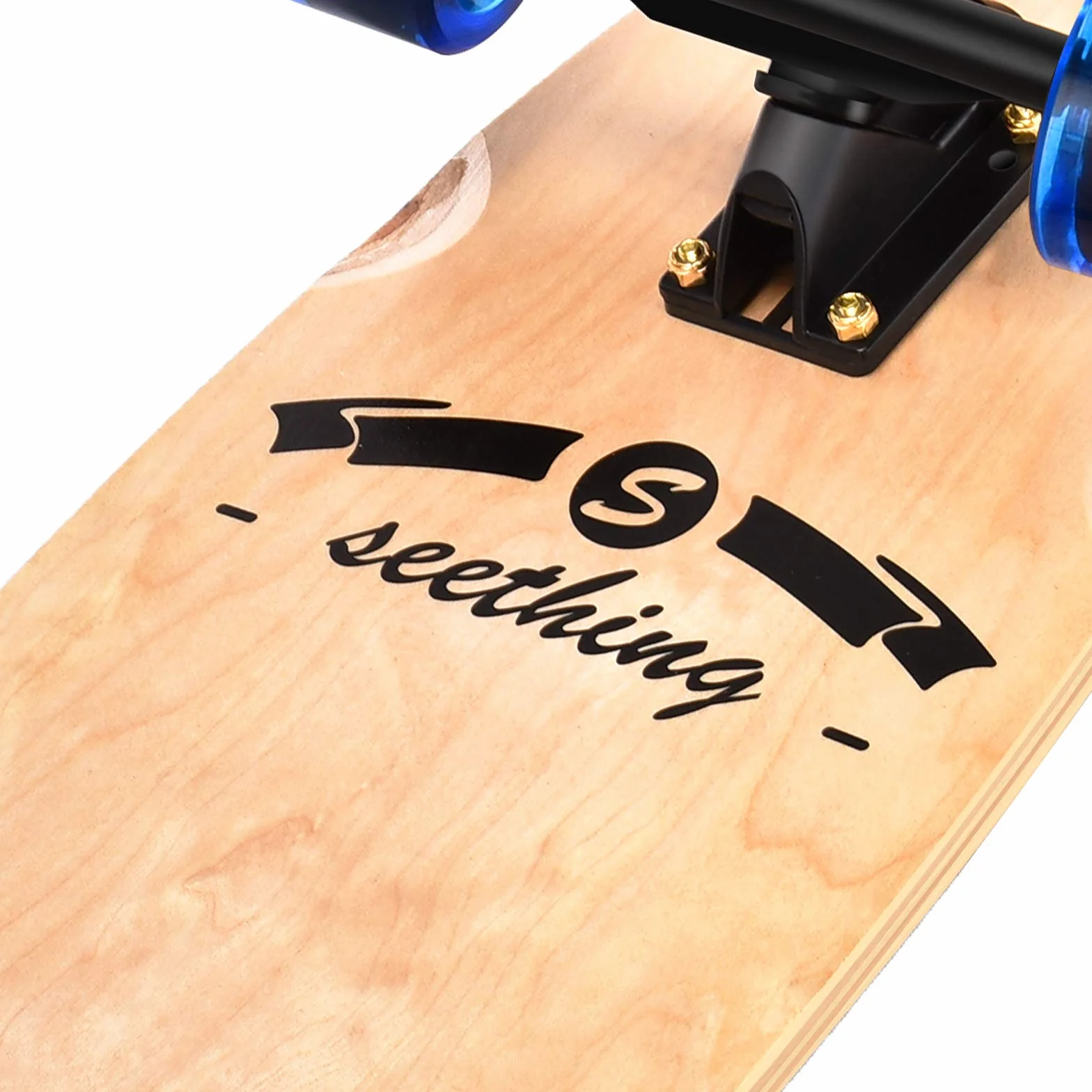 Monopatín Longboard Completo 42 Pulgadas Arce Artesanal Crucero Tallado Estilo Libre Cuesta Abajo