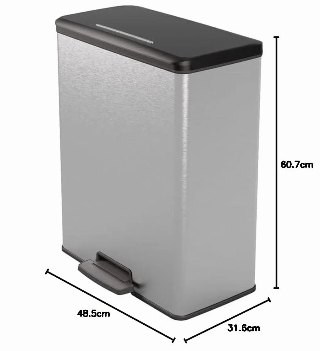 Curver Cubo IML metalizado, cierre pedal, 2 x 26 L(version antigua)