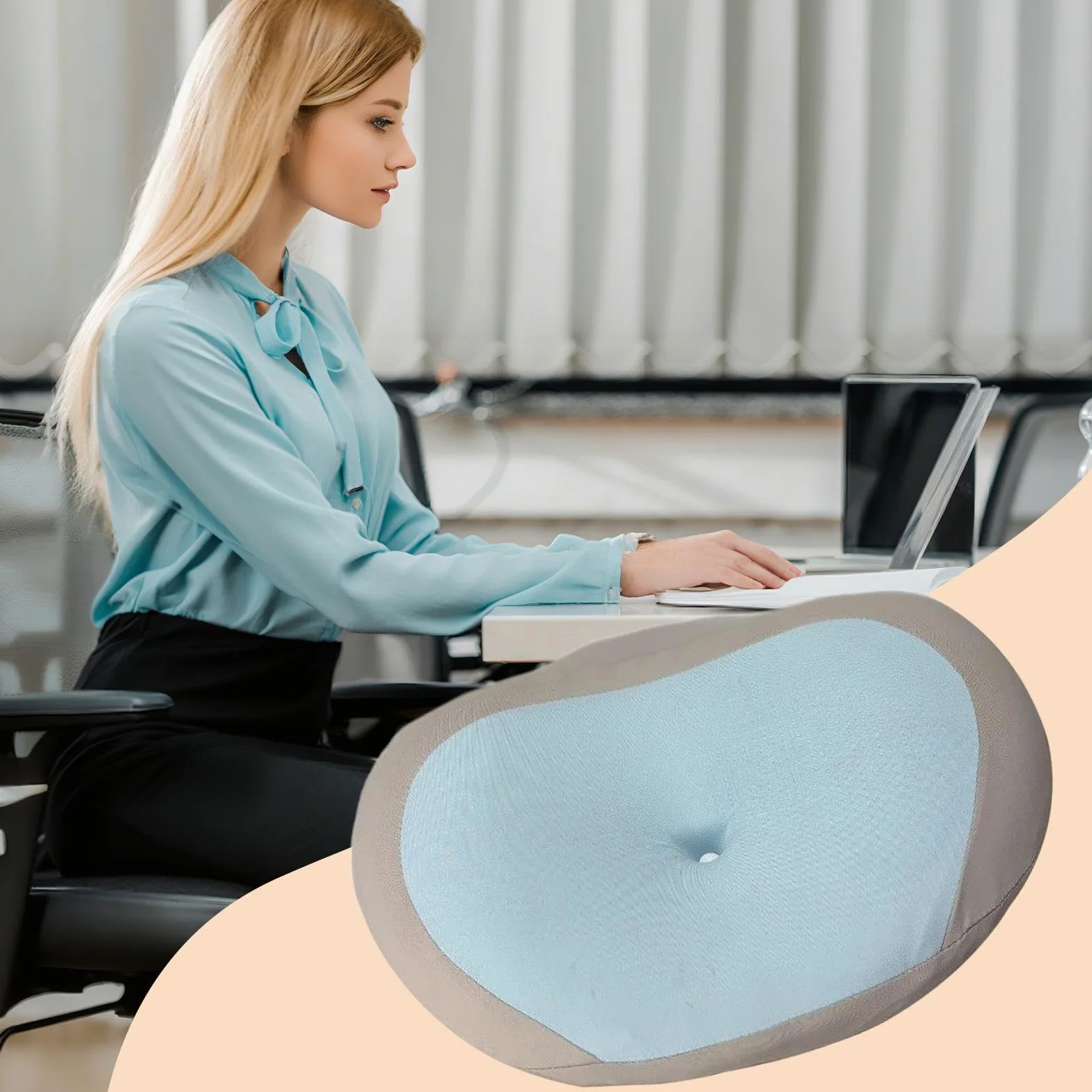 Almohada Ergonómica Transpirable Ortopédico | Almohada de espuma viscoelástica con contorno anatómico cervical Soporte de cuello anatómico para descanso y
