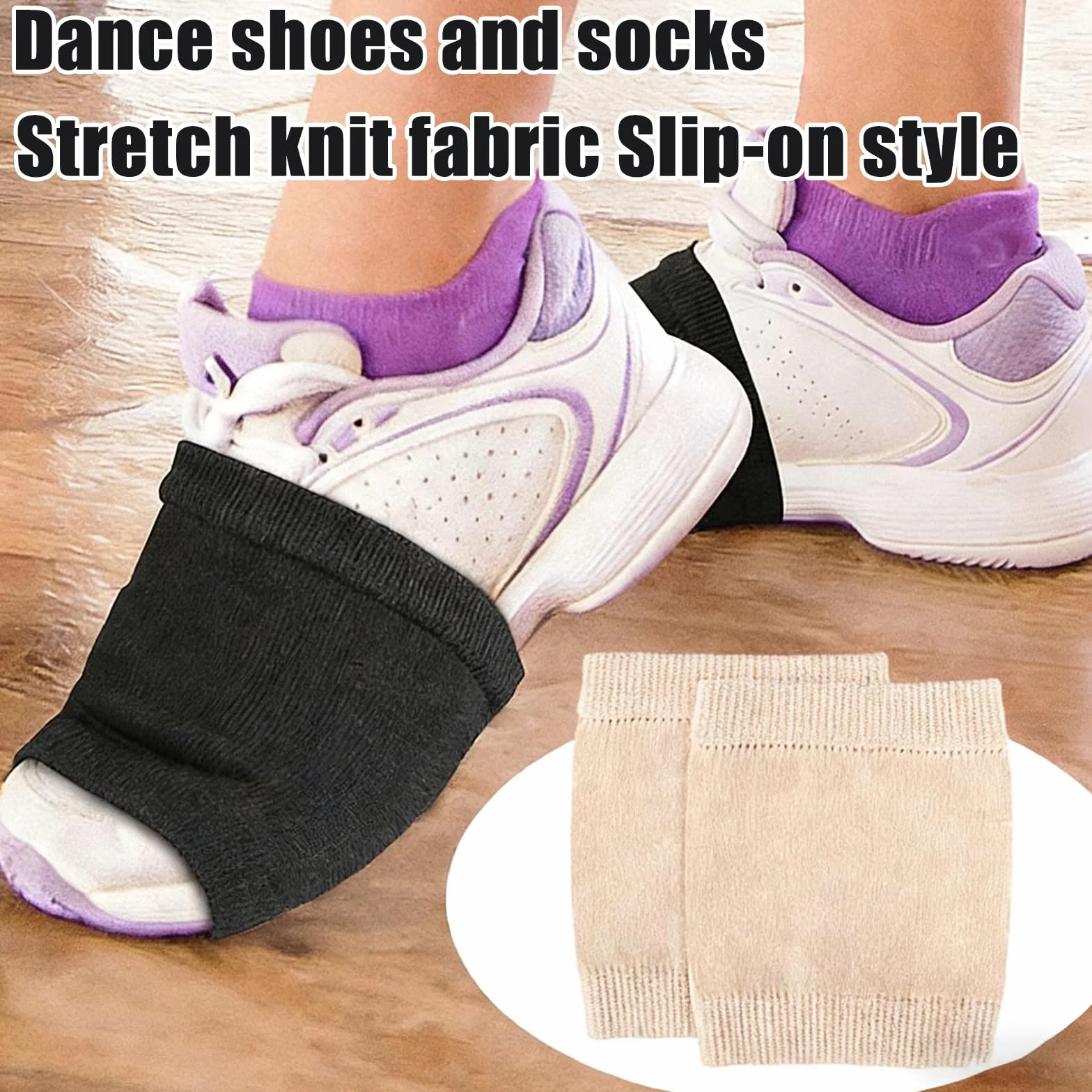 Calcetines de baile antideslizantes MUU 3 pares fundas para zapatos de danza unisex giratorios ballet hip hop irlandesa