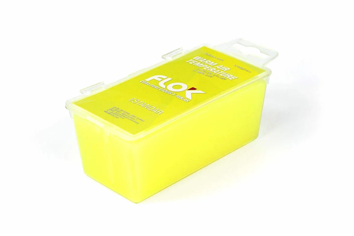 FLOK. Cera de Esquí y Snowboard Temperaturas Cálidas 200 g. Cera para esquí Alpino y Snowboard, nordico, Encerado, Mantenimiento, Carreras, Deslizamiento