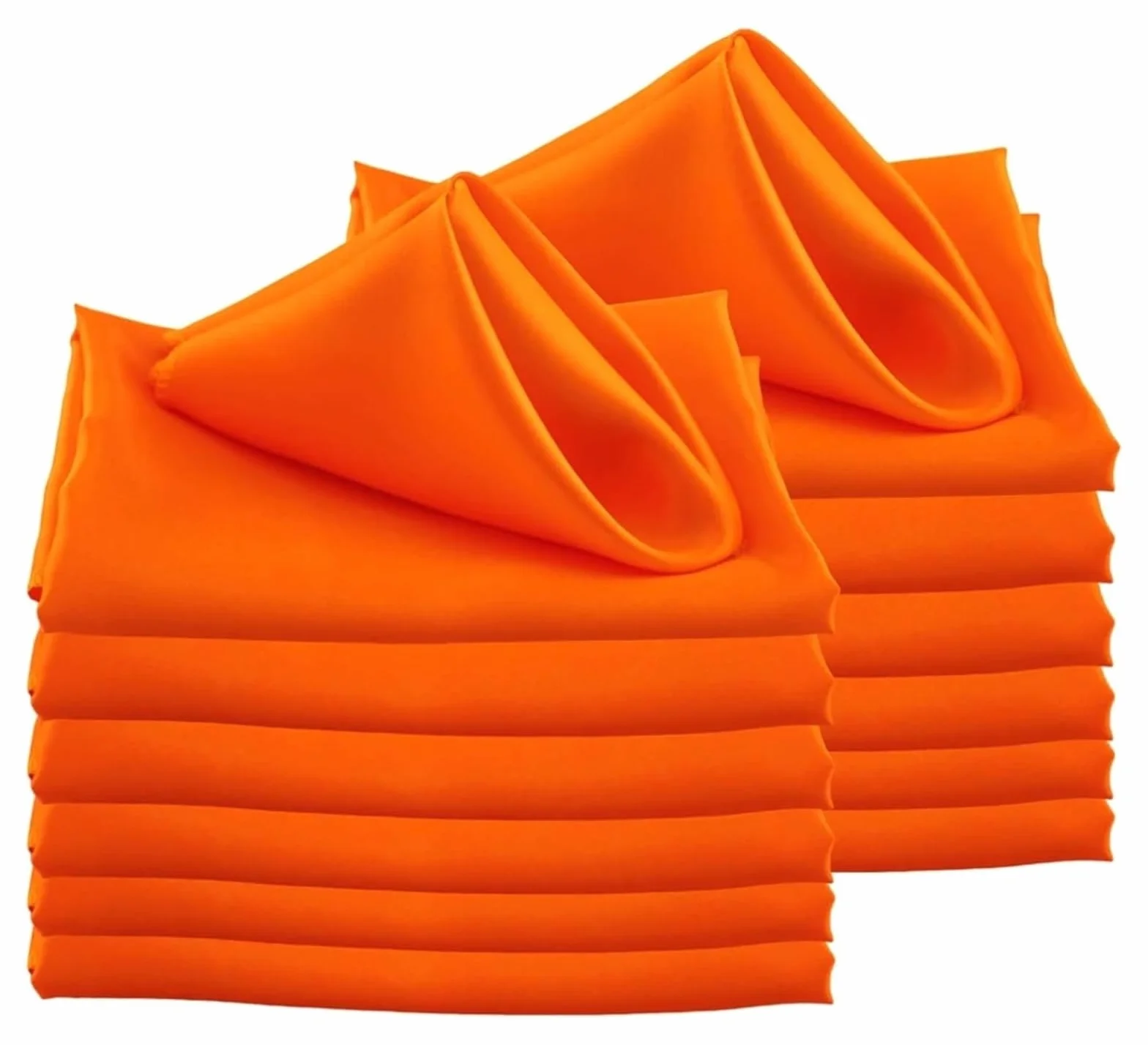 Napoles de Tela de algodón, Servilletas De Mesa 50 Piezas 30x30cm Cuadradas Satén Multicolor(Orange)