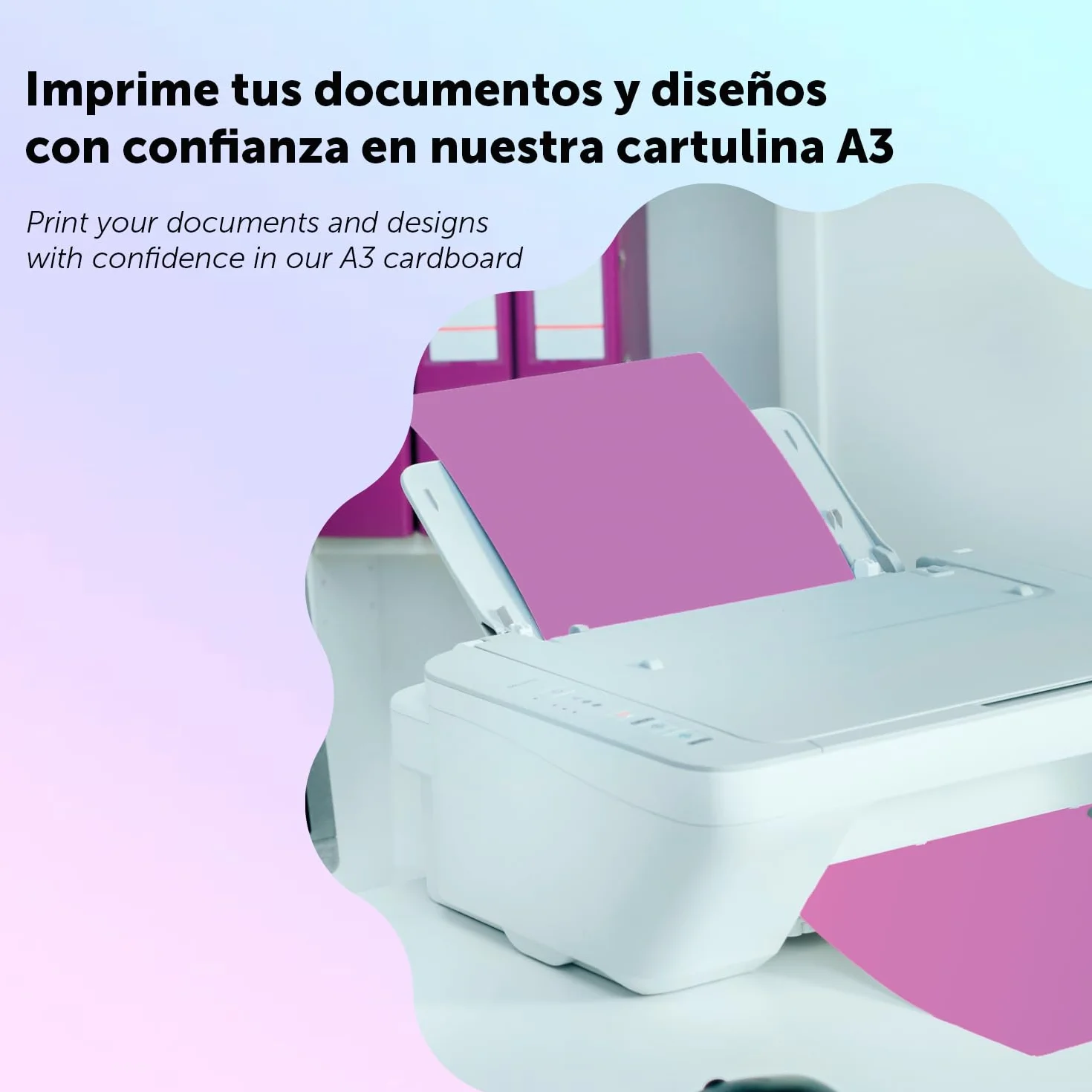 M-Office Cartulina A3 180gr - Surtido de Colores Intensos para Manualidades, Impresión de Documentos y Diseños Creativos (10 Hojas)