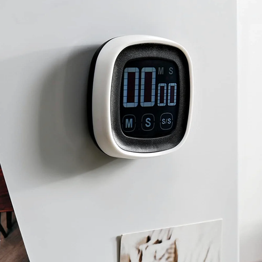 Temporizador Digital de Cocina con Pantalla táctil, cronómetro, Despertador y aparatos magnéticos de Cocina.