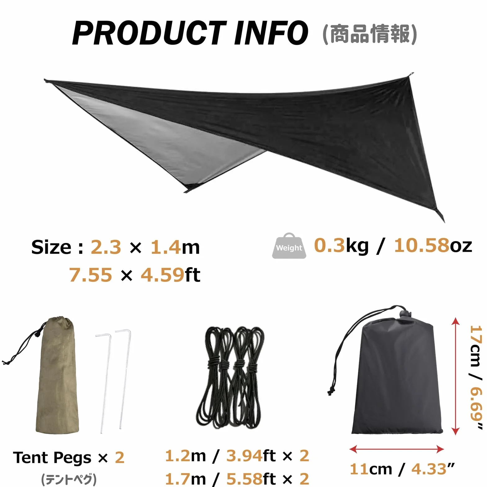 Azarxis Toldo Impermeable Ligero para Carpa Picnic Playa