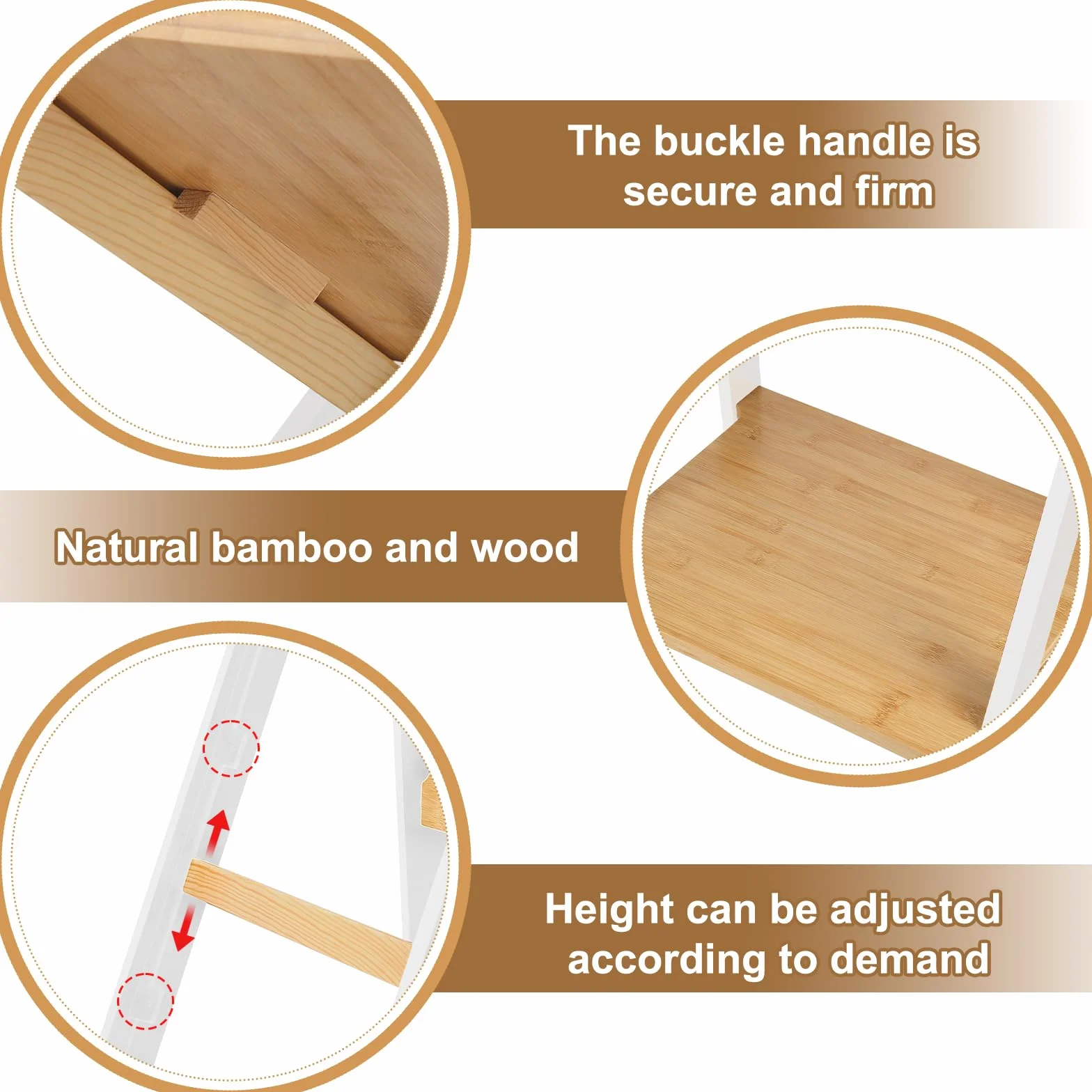 Torre Montessoriana de aprendizaje plegable, multiusos, torre de aprendizaje de madera natural de abedul, torre de observación infantil, plegable, seguridad, 88 x 45 x 45 cm