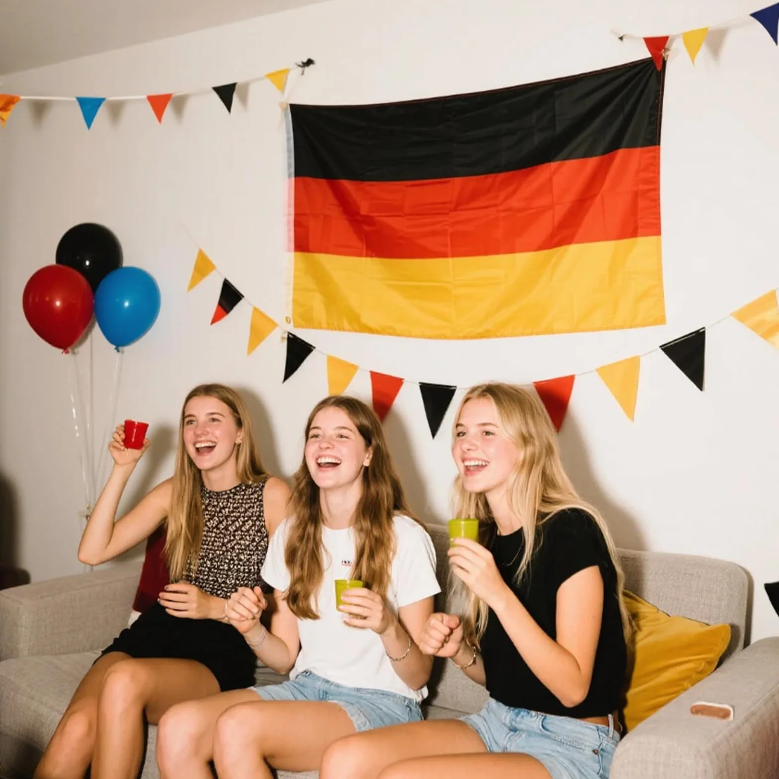 Bandera Alemania 150x90 cm Juego 2 Unidades Exteriores Interiores
