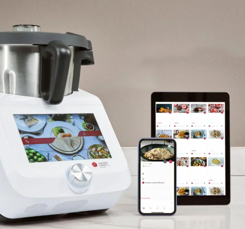 Silvercrest Monsieur Cuisine Smart SKMS 1200 A1 - Robot de cocina (1200 W, pantalla de 8 pulgadas, Wi-Fi)