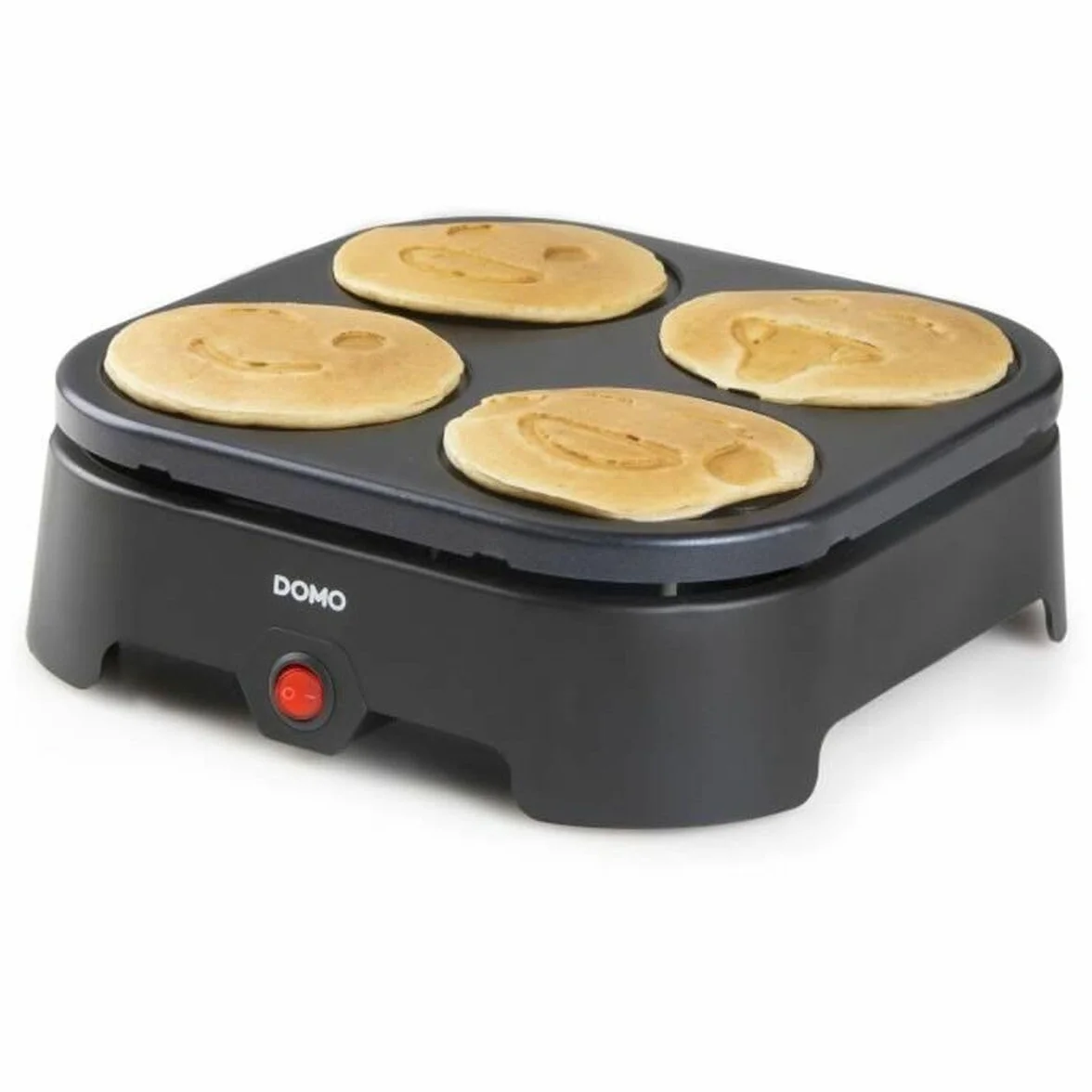 DOMO ELEKTRO DO8718P Emoji Crepe Pancake Maker, hierro fundido, multicolor