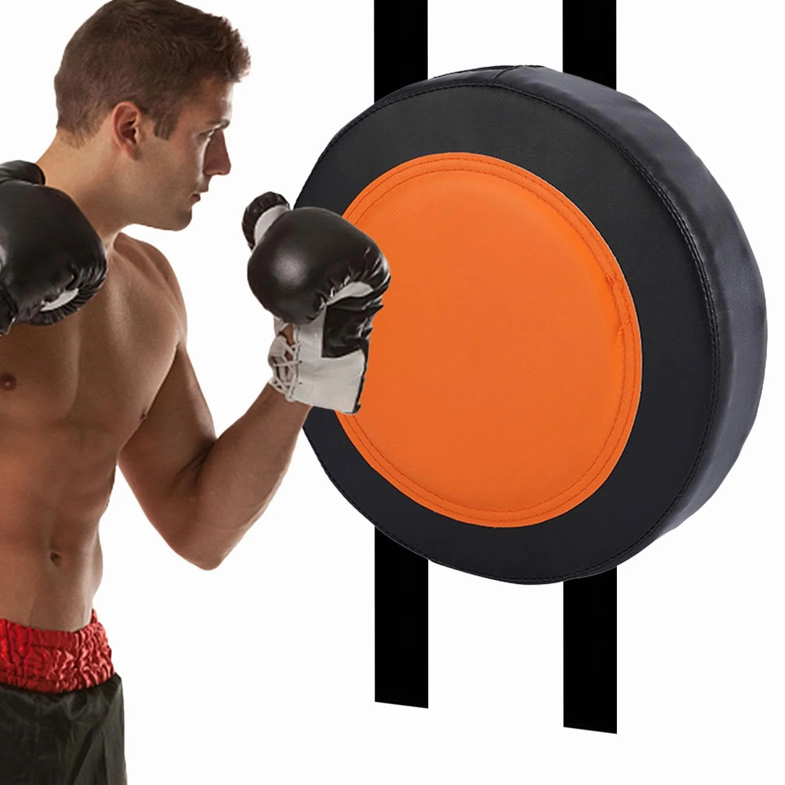 Almohadilla de Boxeo de Pared de Cuero PU - Punzón de Objetivo de Enfoque Ajustable para Entrenamiento de Boxeo y Taekwondo