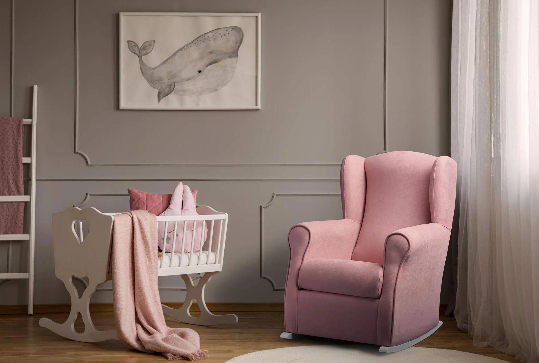 Sillón de Lactancia Mecedora Antimanchas 100x74x77 cm Beige