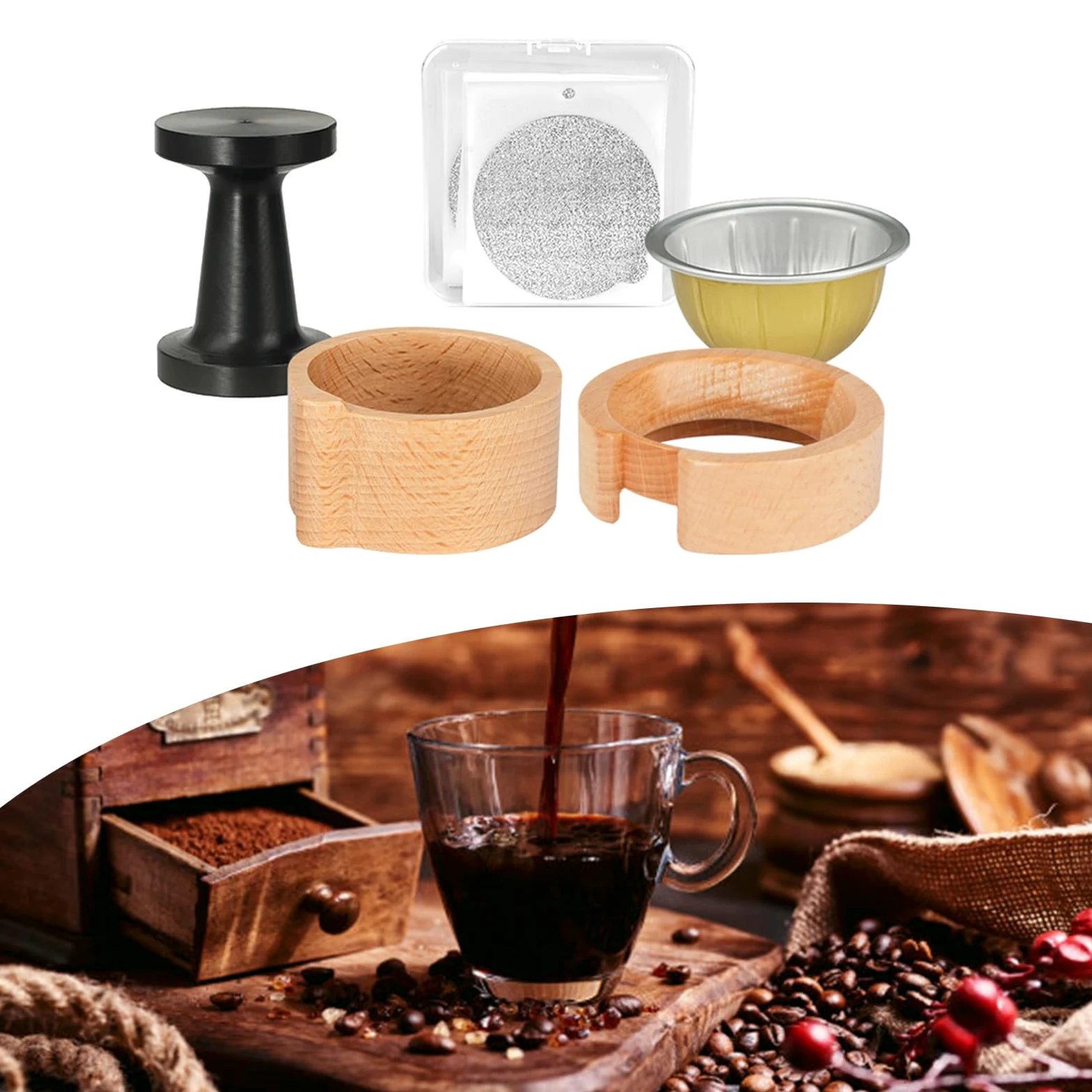 Juego de relleno de cápsulas de café, fácil de usar, accesorio de recarga de herramientas de recarga