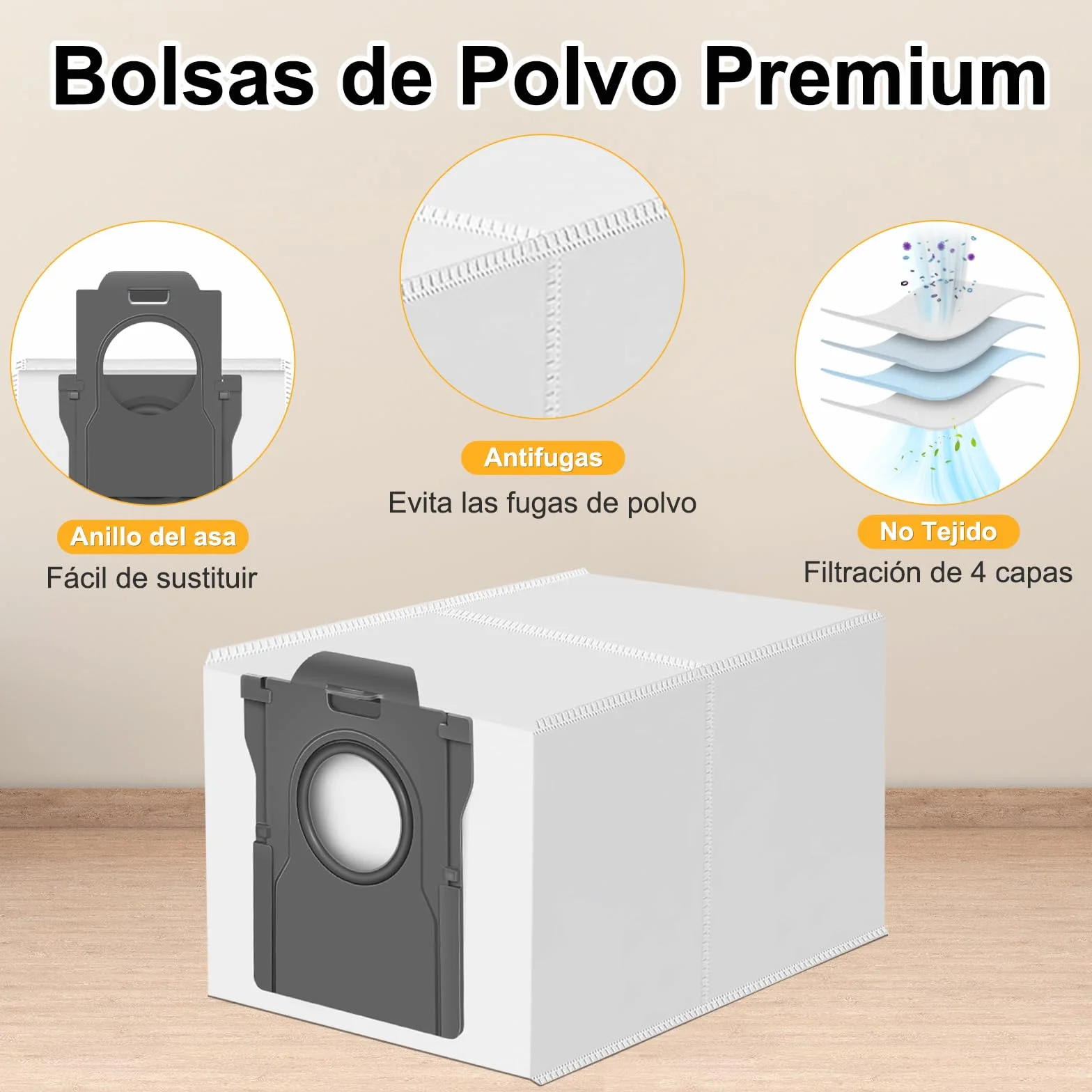 14 Bolsas para Dreame L10s Ultra Gen 2 /L10s Ultra Gen 3 /L40s L50s Pro Ultra /L40 L50 Ultra AE /X40 X50 Ultra L10s Pro Ultra Heat Bolsas de Polvo para Mova E30/E40/V50/Z50/P50 Pro Ultra Z60/S70