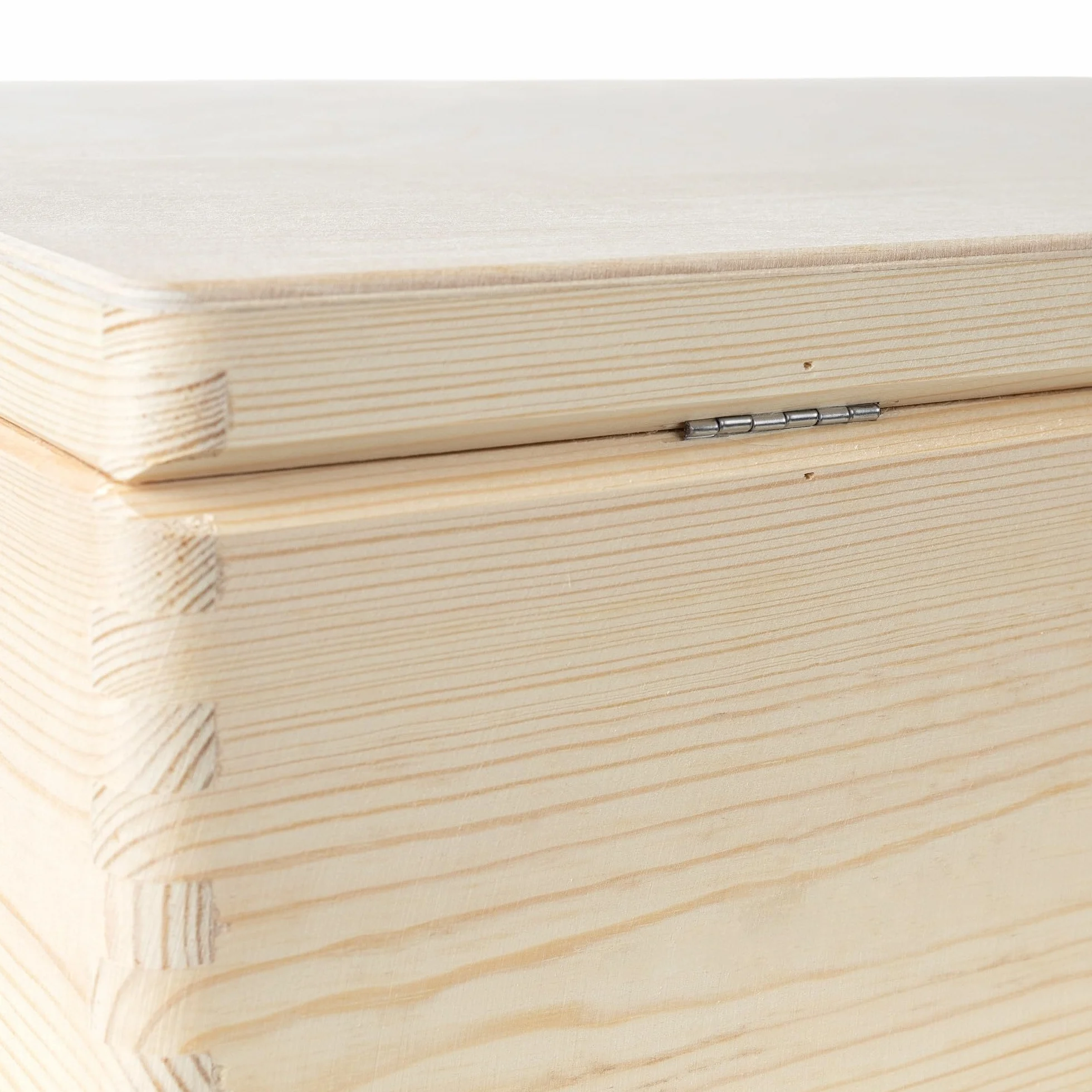 Creative DECO Grande Caja Madera Decorativa | 40 x 30 x 14 cm (+/-1cm) | con Tapa | Cofre Pascua Decorar Regalo Decoupage | Juguetes, Documentos, Objetos, Herramientas | EN BRUTO SIN LIJAR
