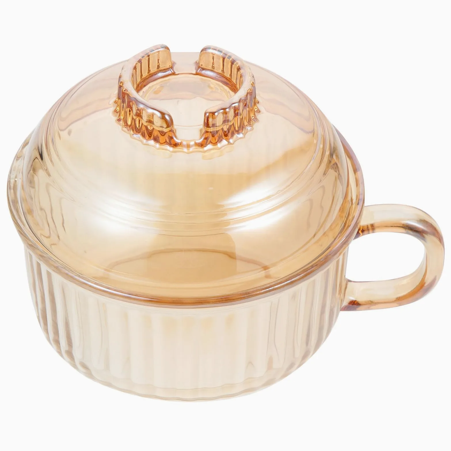BESPORTBLE Marrón Tazón Tapa de de Vidrio Sopa para Uso Doméstico | Cuenco Sencillo y Delicado, Resistente y Fácil de Llevar, Adecuado para Familias en Casa