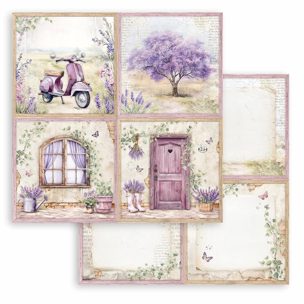 Scrapbooking Small Pad 10 hojas cm 20.3X20.3 (8"X8") - Lavanda