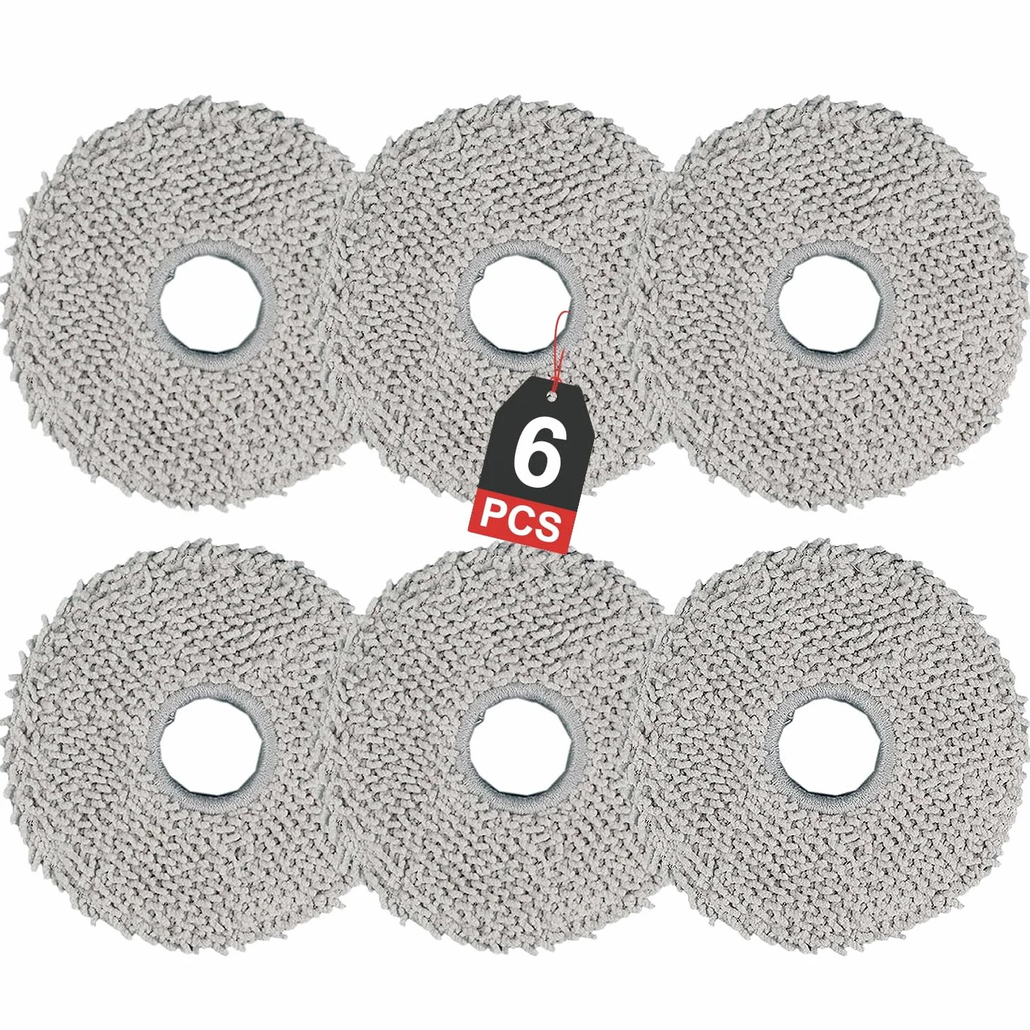 6 Piezas Recambios de Toallitas para Dreame Xiaomi X10+/Dreame L10s Ultra/L10 Ultra/L20 Ultra/L10s Pro/L10 Prime/X40 Ultra/Xiaomi X20+ Robot aAspirador,accesorios de fregona de microfibra lavables