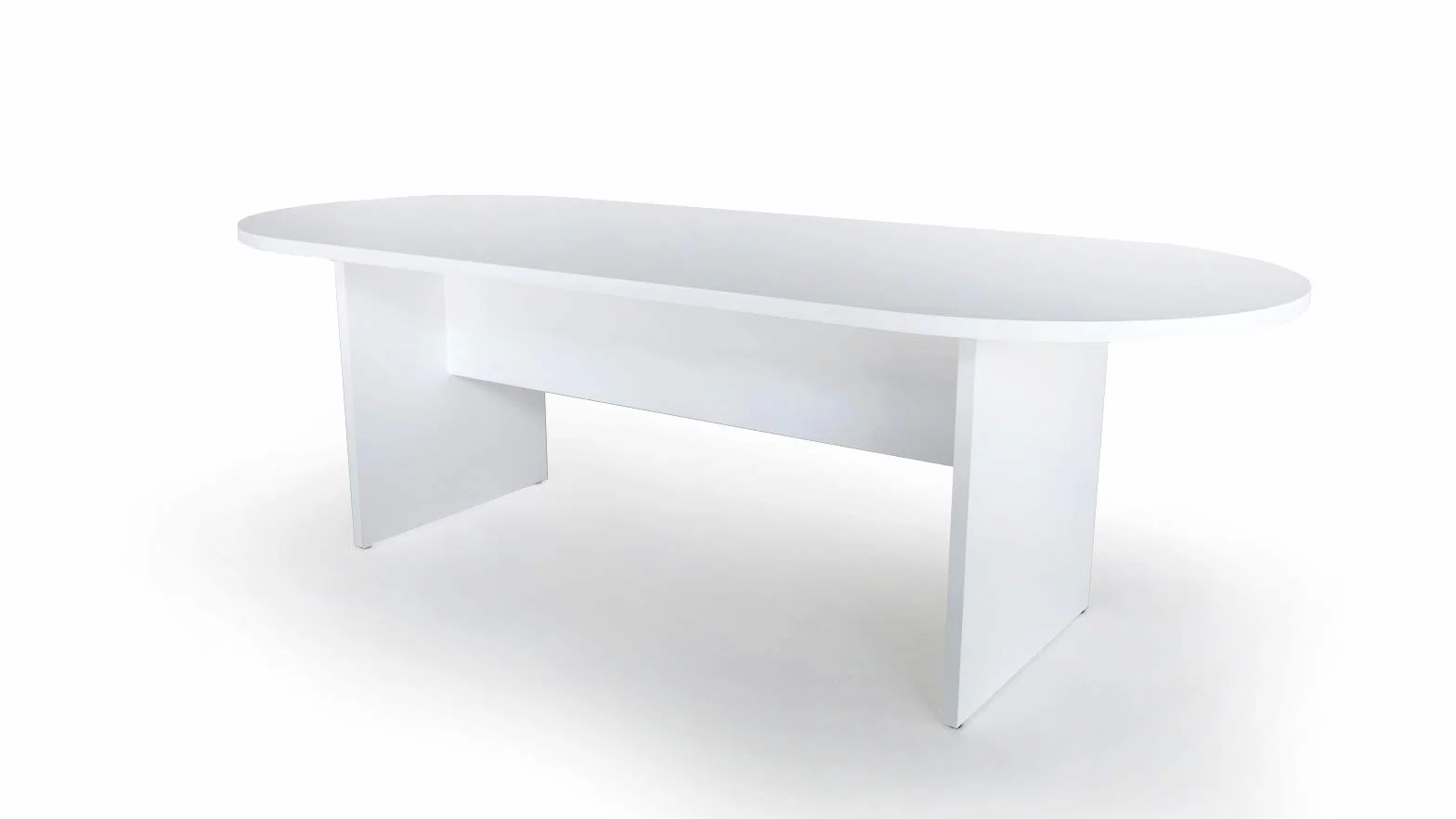 Euromof Mesa de Juntas Ovalada. 240x100 cm. Color Blanco.