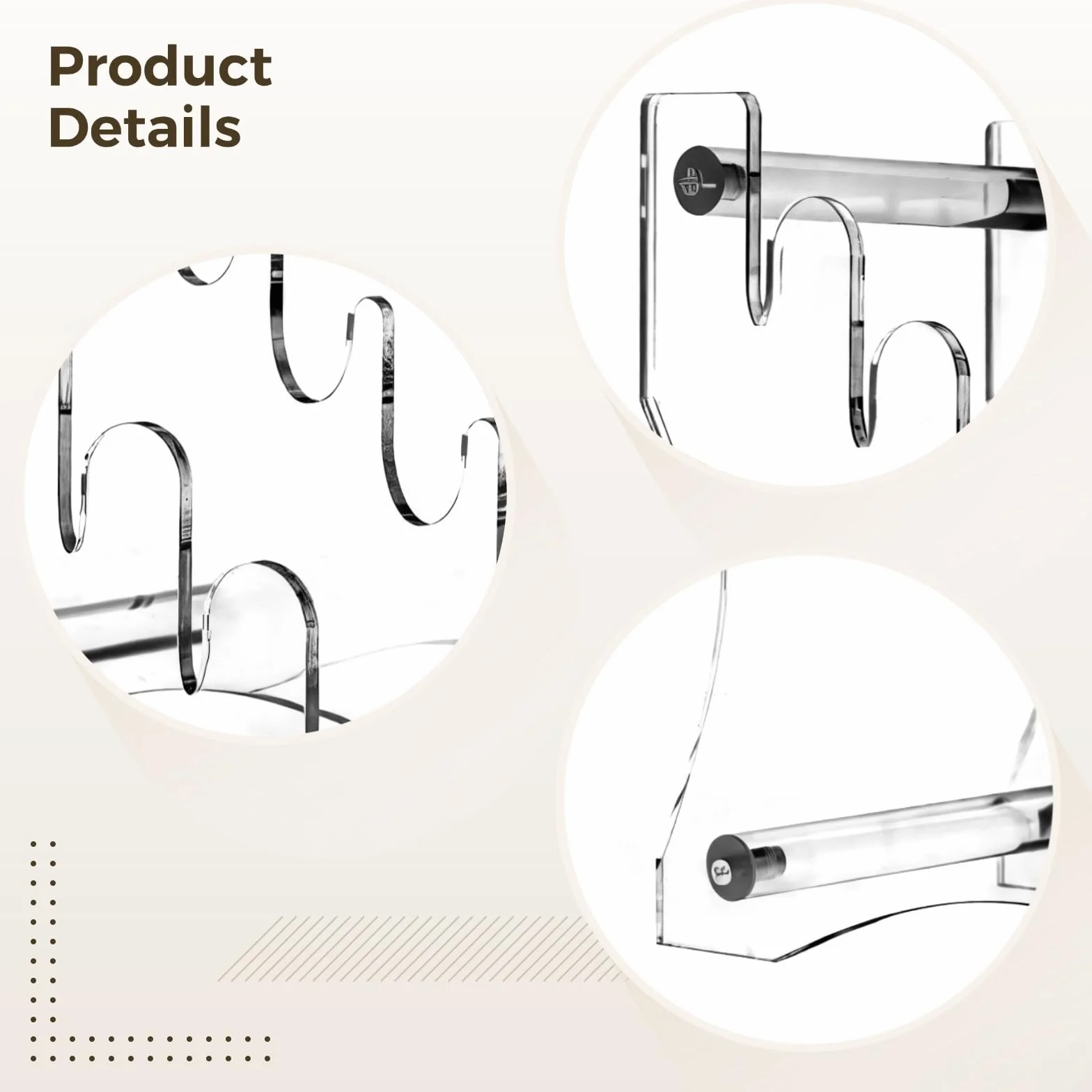 Paquete de 2 soportes acrílicos para cuchillos, estante ligero para cuchillos con 6 capas extraíbles, estante compacto para exhibición y almacenamiento, ideal para fanáticos de cuchillos
