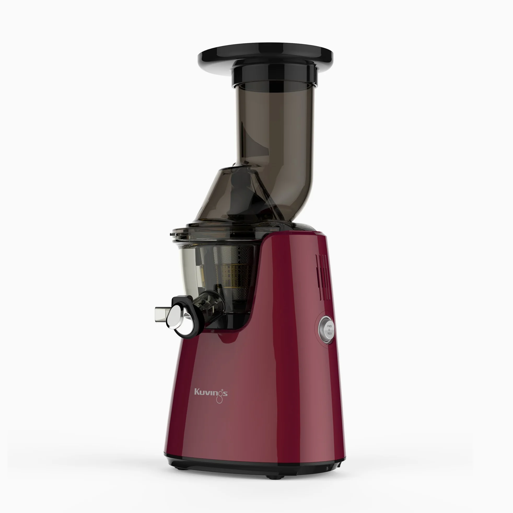 Kuvings Exprimidor lento Elite C7000P, plástico y acero inoxidable, color rojo
